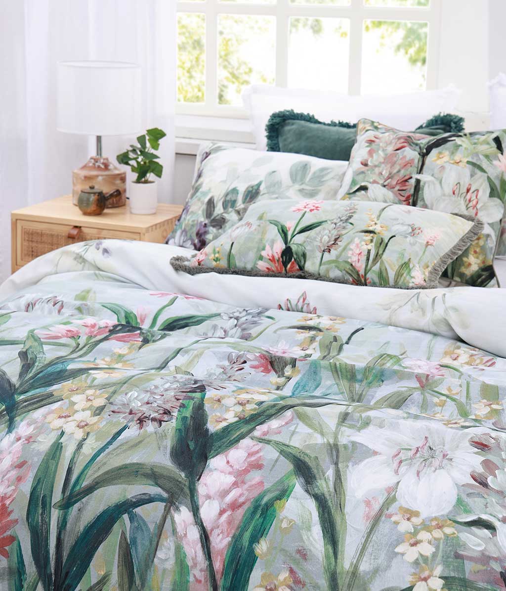 Hathaway Quilt Cover Set by MM Linen - Premium Cotton Bedding Set for Queen Size Bed - Perfect for Cozy Bedrooms & Guest Rooms
