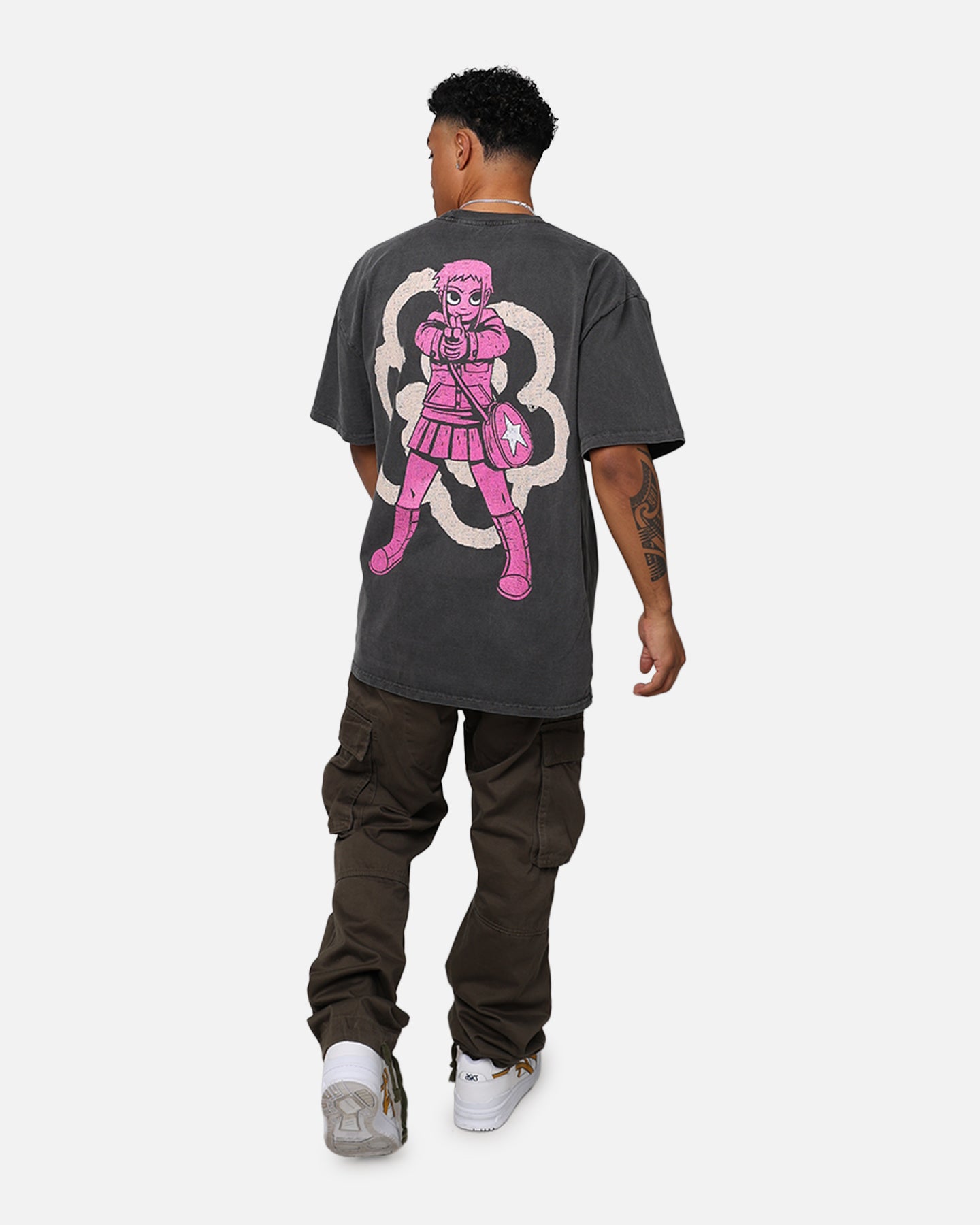 Scott Pilgrim Ramona Flowers Heavyweight Vintage T-Shirt - Black Wash | American Thrift | Retro Graphic Tee for Men & Women | Perfect for Cosplay, Concerts, and Casual Wear