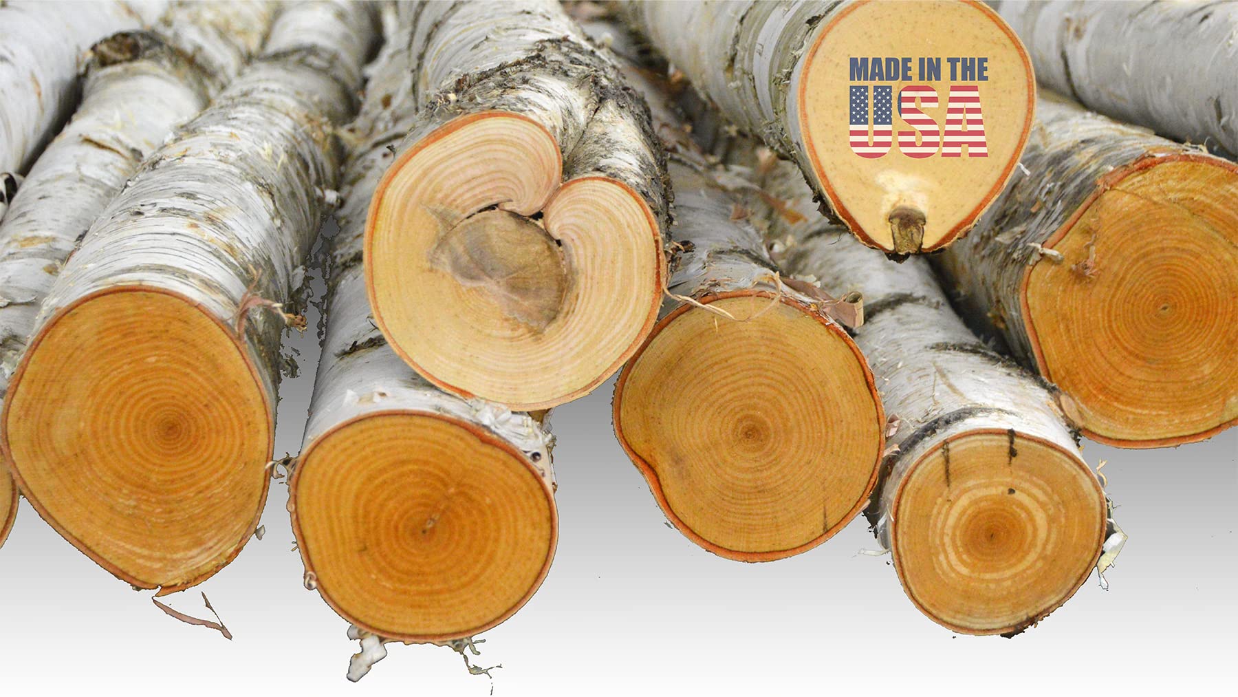 Natural Kiln-Dried White Birch Poles for Home Decor - 8 Feet Long, 4-6 Inch Diameter - Perfect for DIY Projects, Rustic Wedding Centerpieces & Cabin Wall Decor