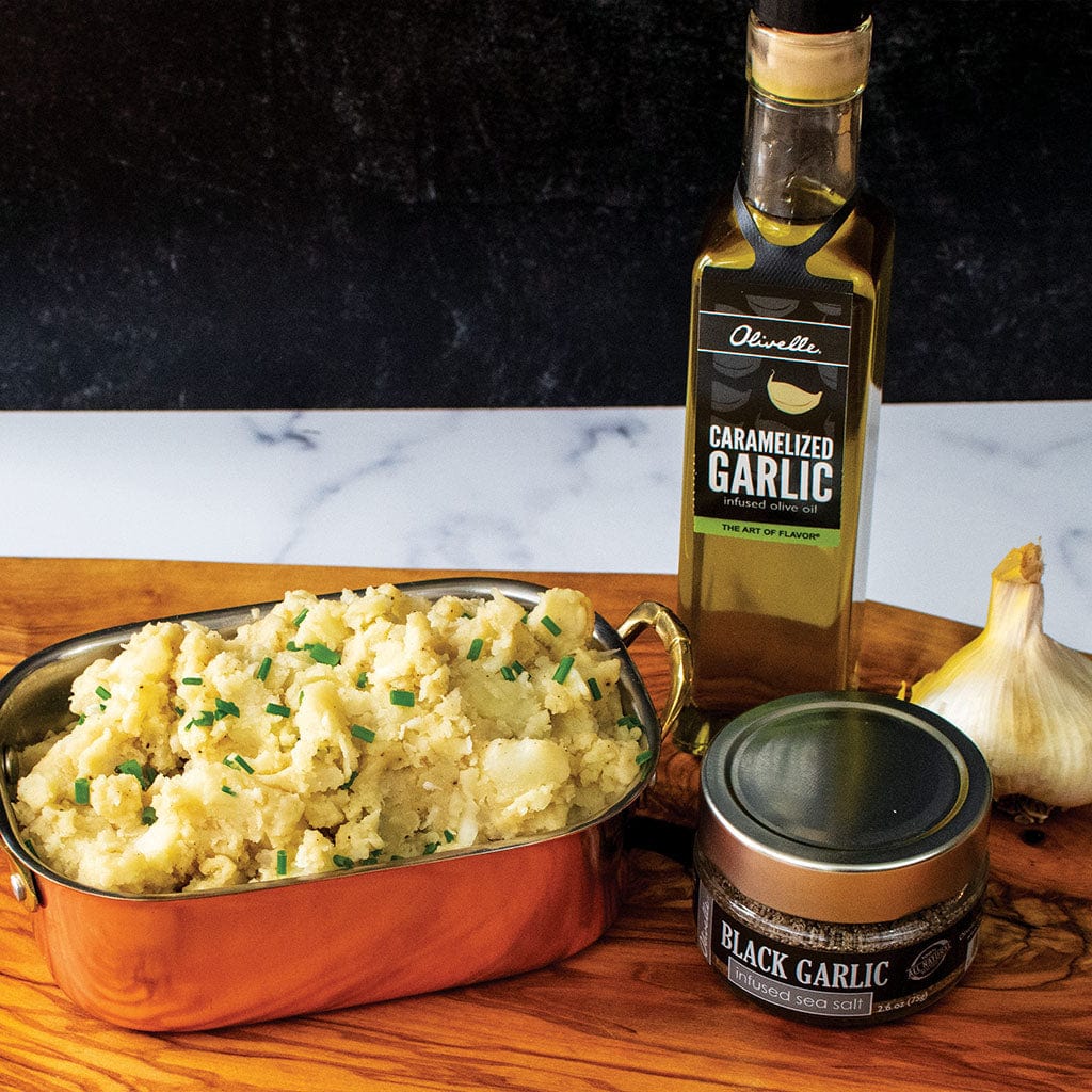 Olivelle Infused Extra Virgin Olive Oil - Caramelized Garlic Flavor | Premium Cooking Oil for Salads, Pasta & Gourmet Dishes | Perfect for Home Chefs & Food Enthusiasts