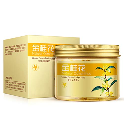 Lanbena Gold Osmanthus Under Eye Mask - 30 Pairs Collagen Eye Patches for Dark Circles, Puffiness & Anti-Aging | 100% Natural Hydrating Treatment to Reduce Wrinkles, Fatigue & Tighten Skin | Perfect for Night Care, Travel & Daily Skincare Routine