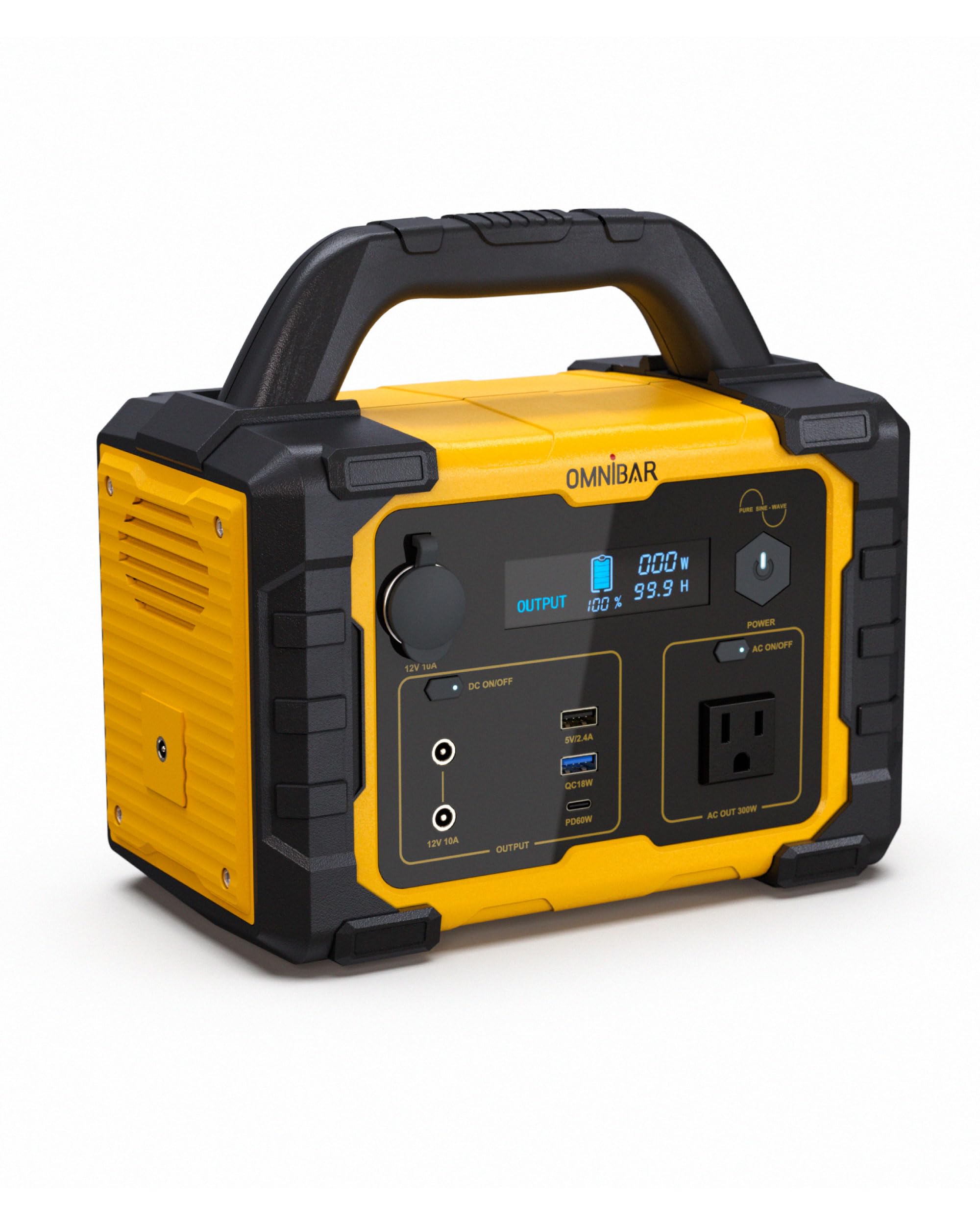 300W Portable Power Station with 299Wh Capacity - 6-Port Solar Generator for Camping, RV Trips & Emergency Backup | AC Outlet, 60W USB-C PD, USB-A Ports, 12V DC & Car Outlet with LED Flashlight - Perfect for Outdoor Adventures, Power Outages & Off-Grid Living