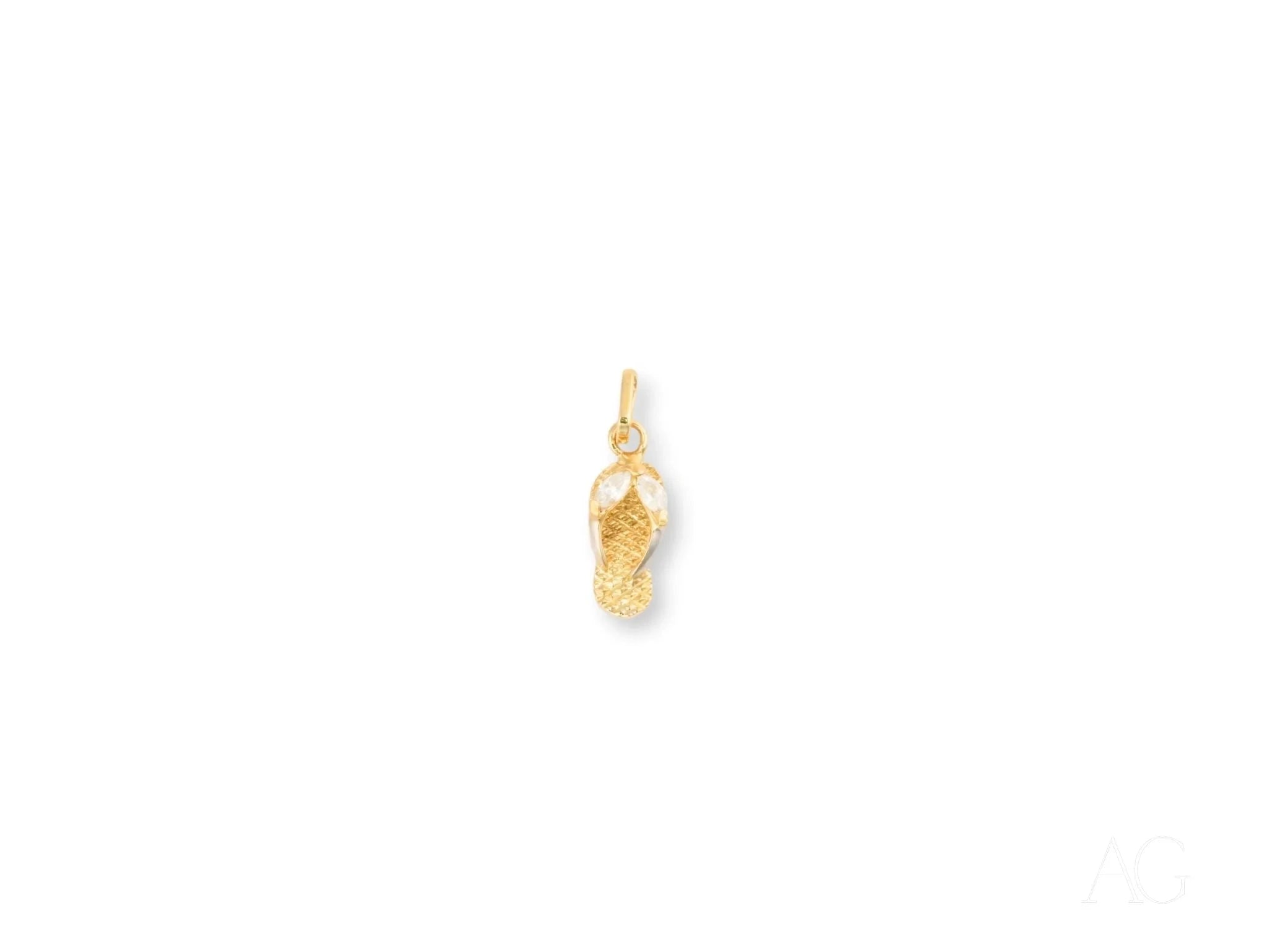 Sparkling Flip Flop Pendant Necklace - Dainty Beach Jewelry for Women - Perfect for Summer Vacations, Pool Parties & Tropical Getaways