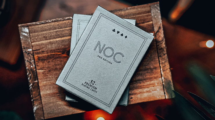 Premium NOC Pro 2021 Greystone Playing Cards - Professional Grade Deck for Magic Tricks, Cardistry & Poker Games - Perfect for Performers, Collectors & Casino Nights