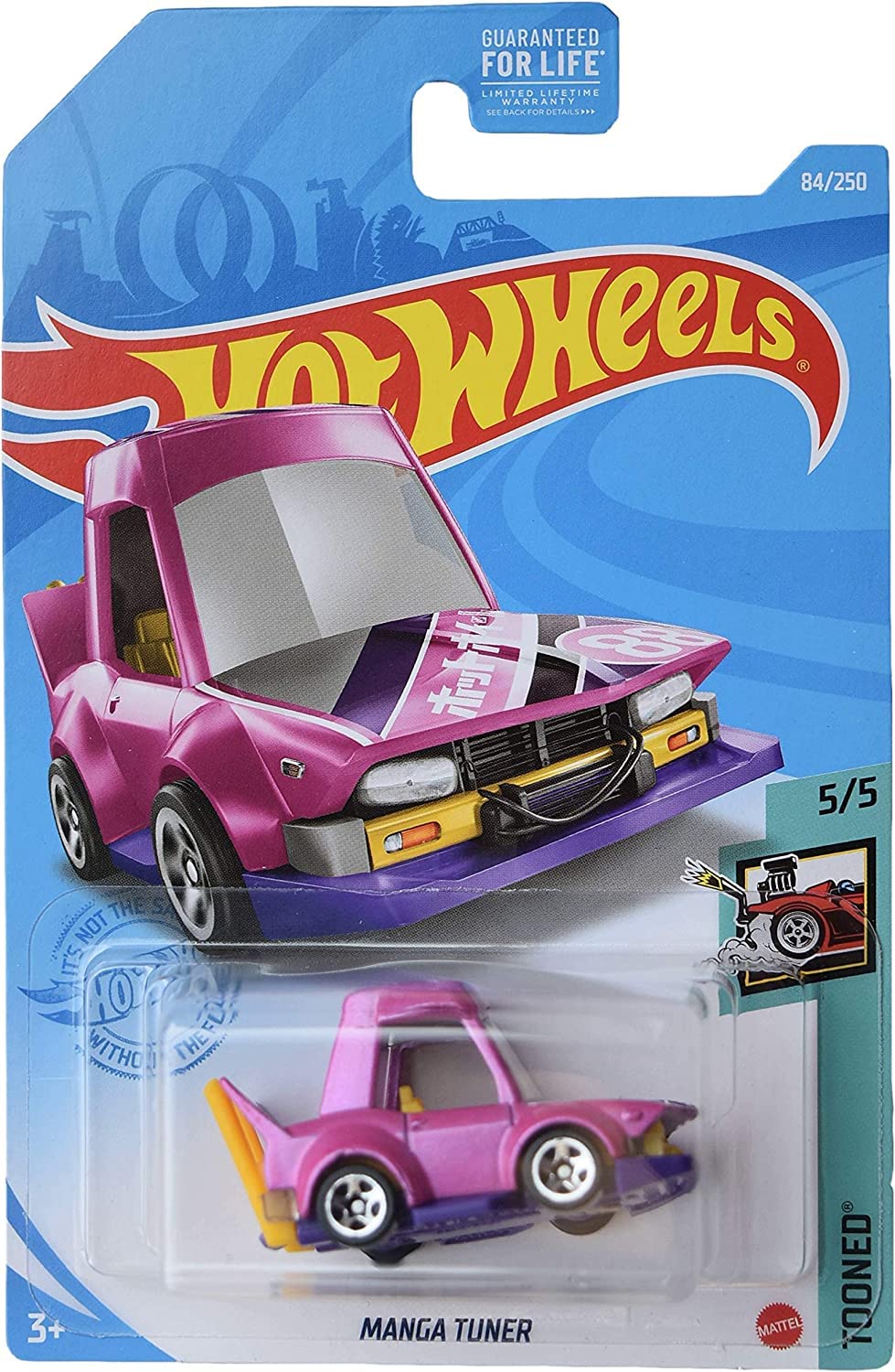 Hot Wheels Manga Tuner Diecast Car - Limited Edition Pink/Purple 84/250 - Collectible Tooned Series 5/5 - Perfect for Display, Gifts & Car Enthusiasts