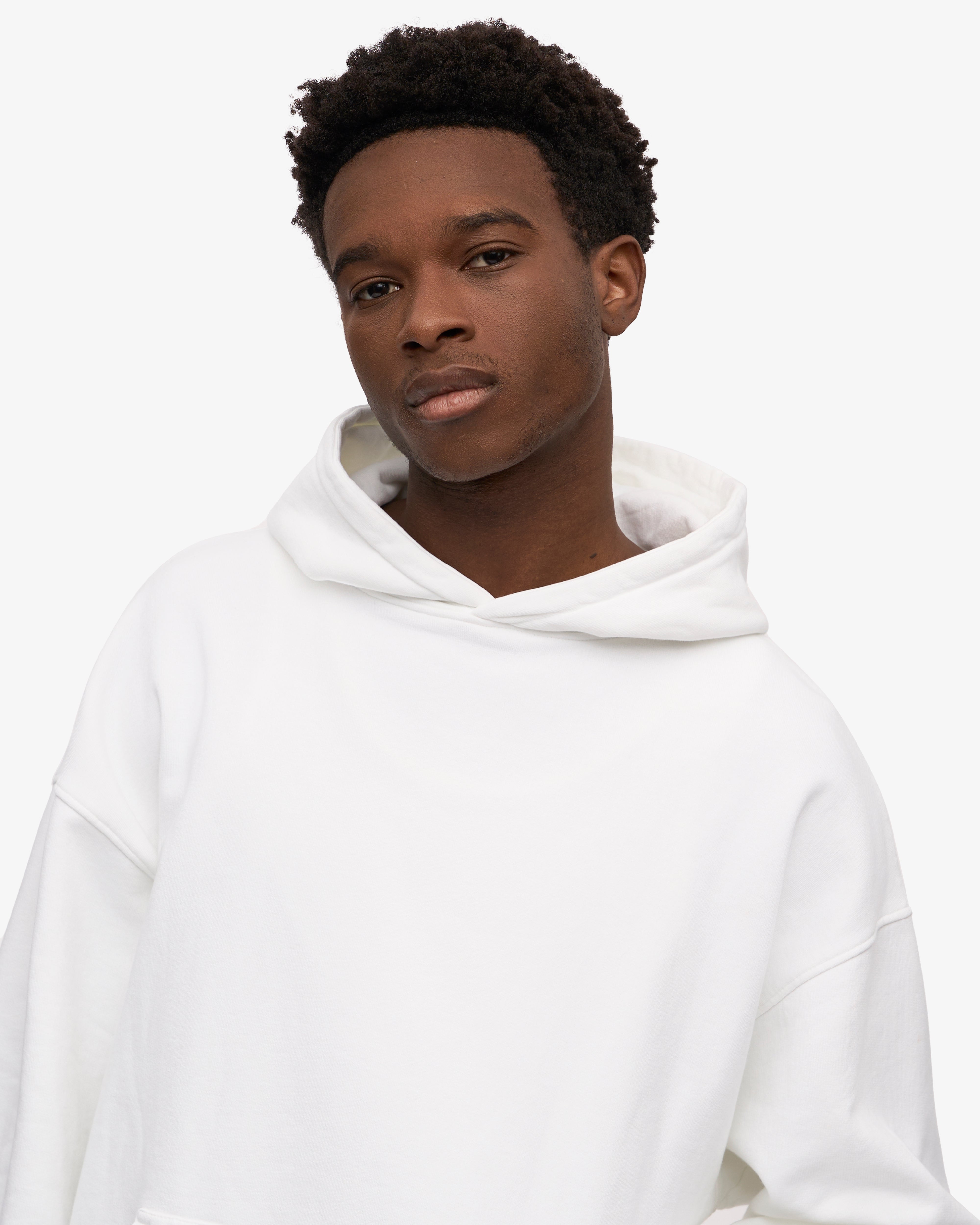 Organic Oversized Hoodie - Soft & Comfortable Unisex Pullover Sweatshirt | Optical White | Perfect for Casual Wear, Lounge & Outdoor Activities