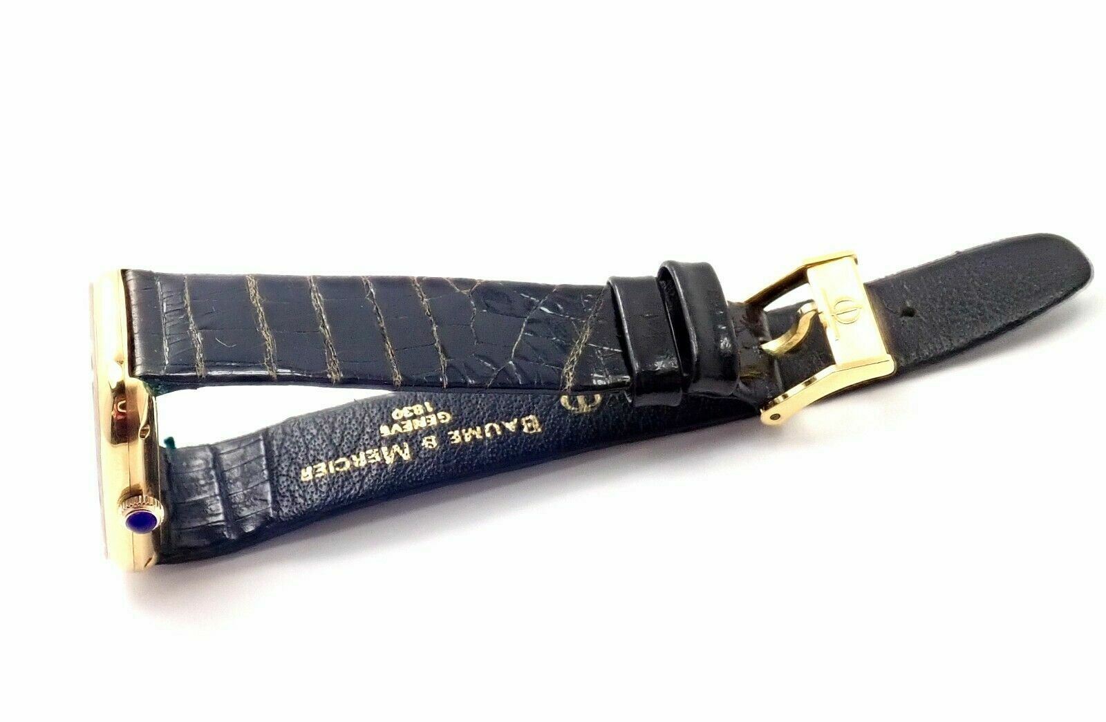 Authentic Baume & Mercier 18k Yellow Gold Manual Wind Luxury Watch 38304 - Perfect for Formal Events & Business Occasions