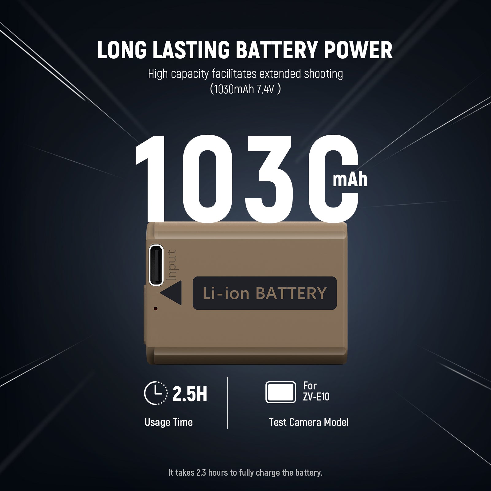 NEEWER TNP FW50 1030mAh Replacement Battery for Sony NP-FW50 Cameras - Compatible with Sony A7, A6000, A5100 & More - Perfect for Photography & Videography