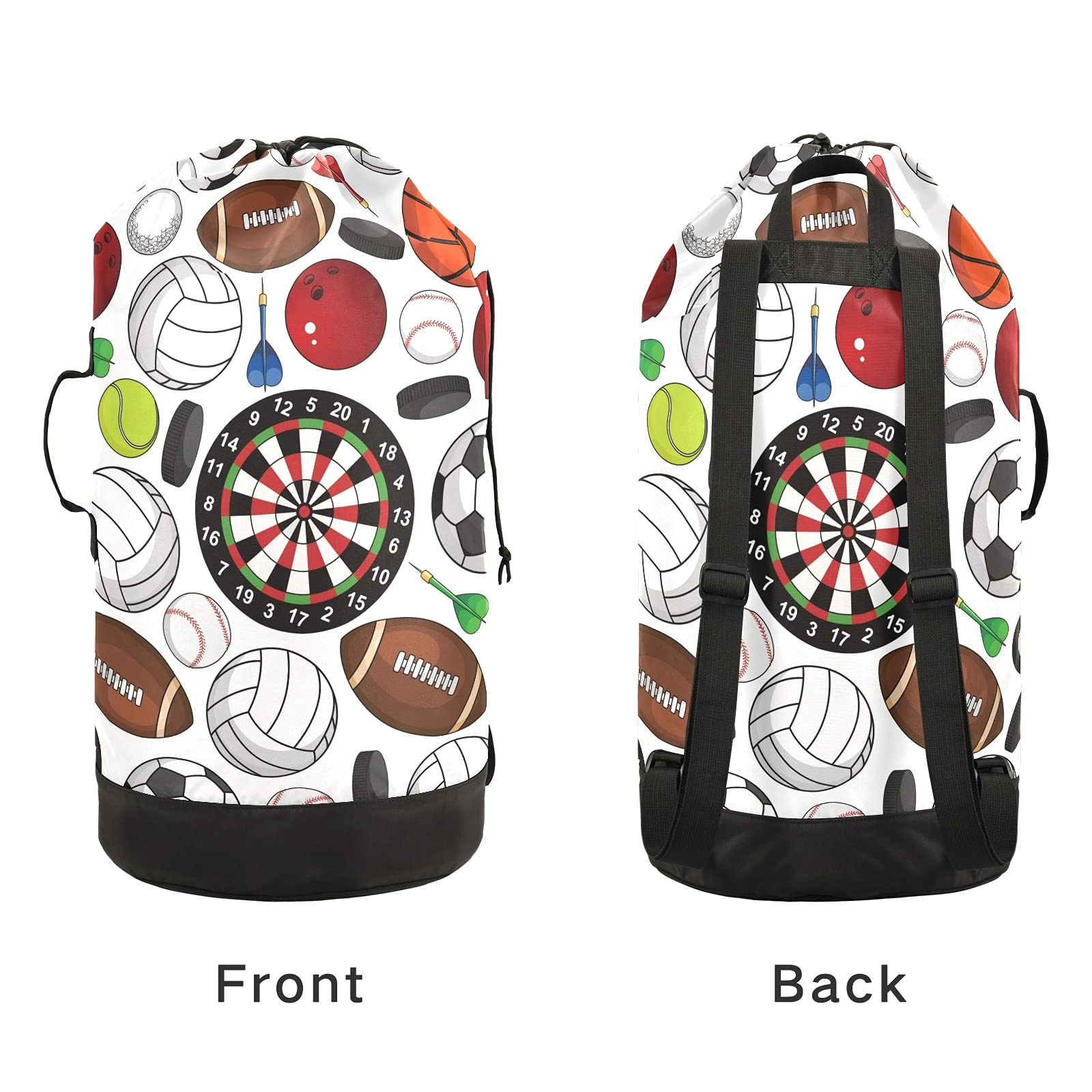 Large Adjustable Laundry Backpack for Travel & Camping - 29.3x14.5 Inch Laundry Bag with Straps - Perfect for College Students, Dorm Rooms & Outdoor Adventures