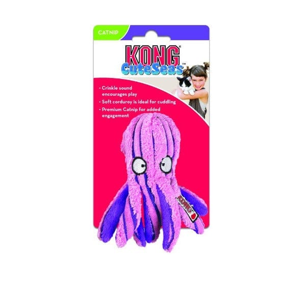 KONG Cuteseas Octopus Cat Toy - Interactive Plush Catnip Toy for Indoor Cats, Fun Playtime for Kittens & Adult Cats - Perfect for Play, Exercise & Stress Relief