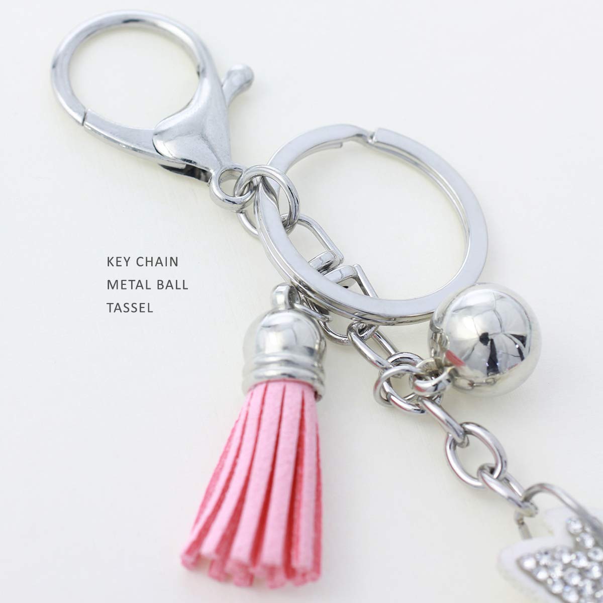 Sparkling NTLX Key Chain Bag Charm - Cute & Stylish Purse Accessory for Women, Luggage, Suitcases, Diaper Bags & Keys - Gift Box Included - Perfect for Travel, Gifts & Everyday Use
