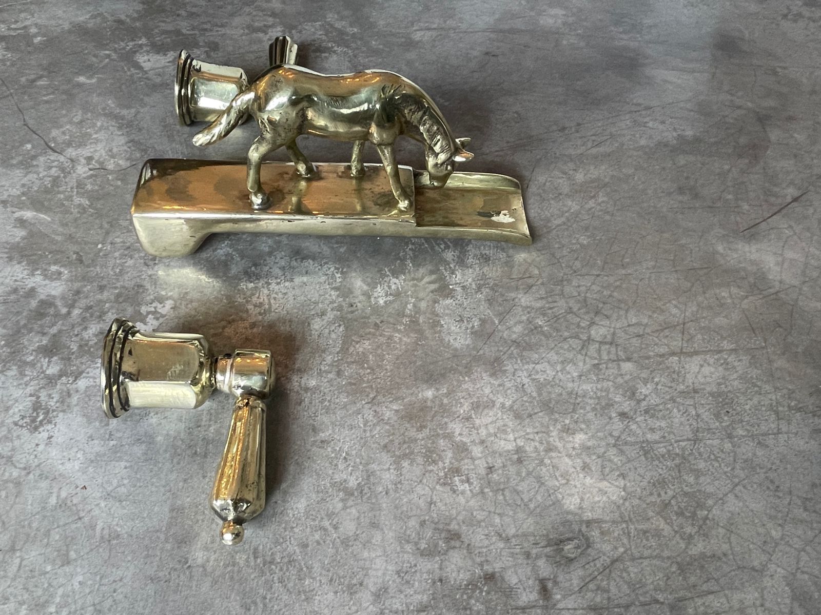 Elegant Bronze Horse Waterfall Faucet - Vintage Bathroom Sink Faucet with High Arc Spout - Perfect for Farmhouse, Rustic, or Victorian Style Bathrooms