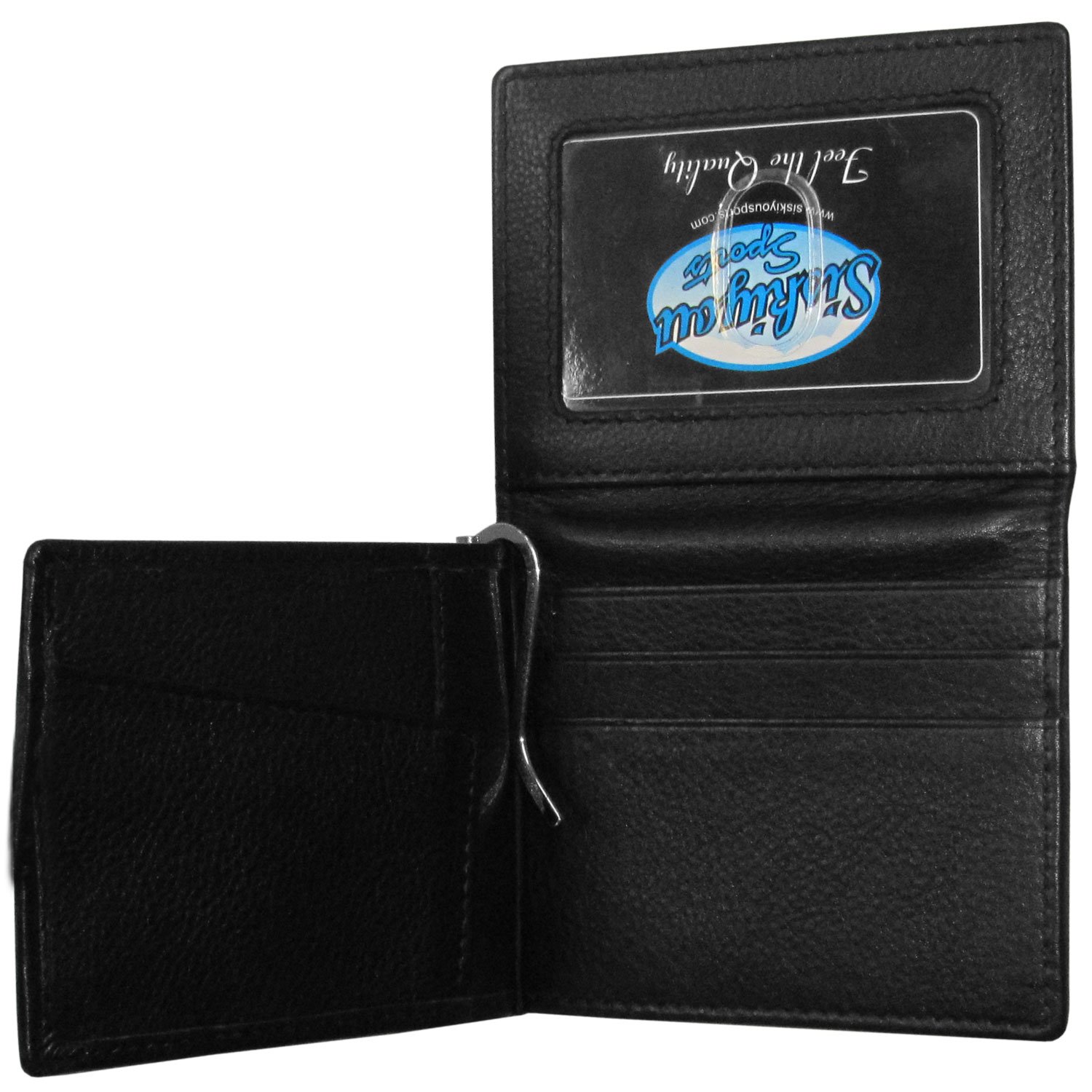 Siskiyou Sports NCAA Leather Bill Clip Wallet - Slim & Durable Money Clip for Men - Perfect for Cash, Cards & ID - Ideal for Travel, Gym & Everyday Use