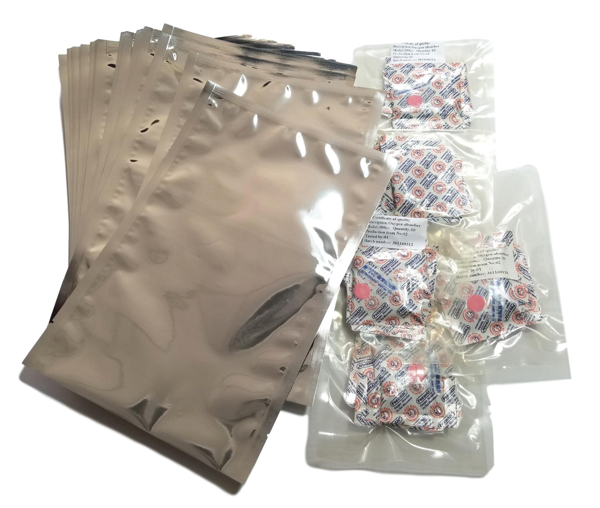 50 Pack 1 Quart (8” x 12”) Genuine Mylar Bags with 300cc Oxygen Absorbers - Airtight Heat Sealable Food Storage Bags for Coffee, Tea, Snacks, Grains & Long Term Food Preservation - Perfect for Home Pantry, Emergency Prep & Camping Supplies