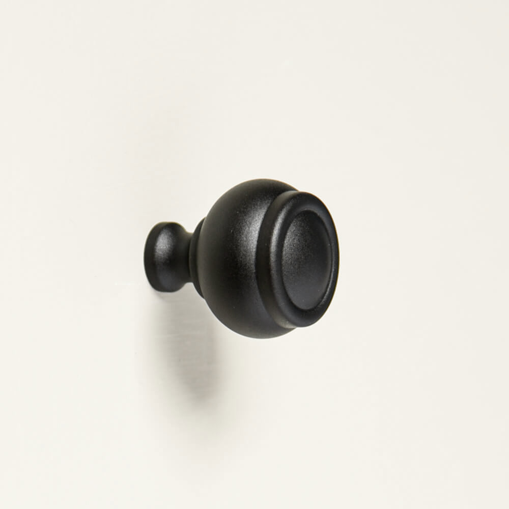 Premium Matte Black Cabinet Knobs - Zero Black Ovolo Style Pulls for Kitchen & Bathroom - Durable Hardware for Drawers, Cabinets & Furniture (Set of 10) - Perfect for Modern Home Renovation & DIY Projects