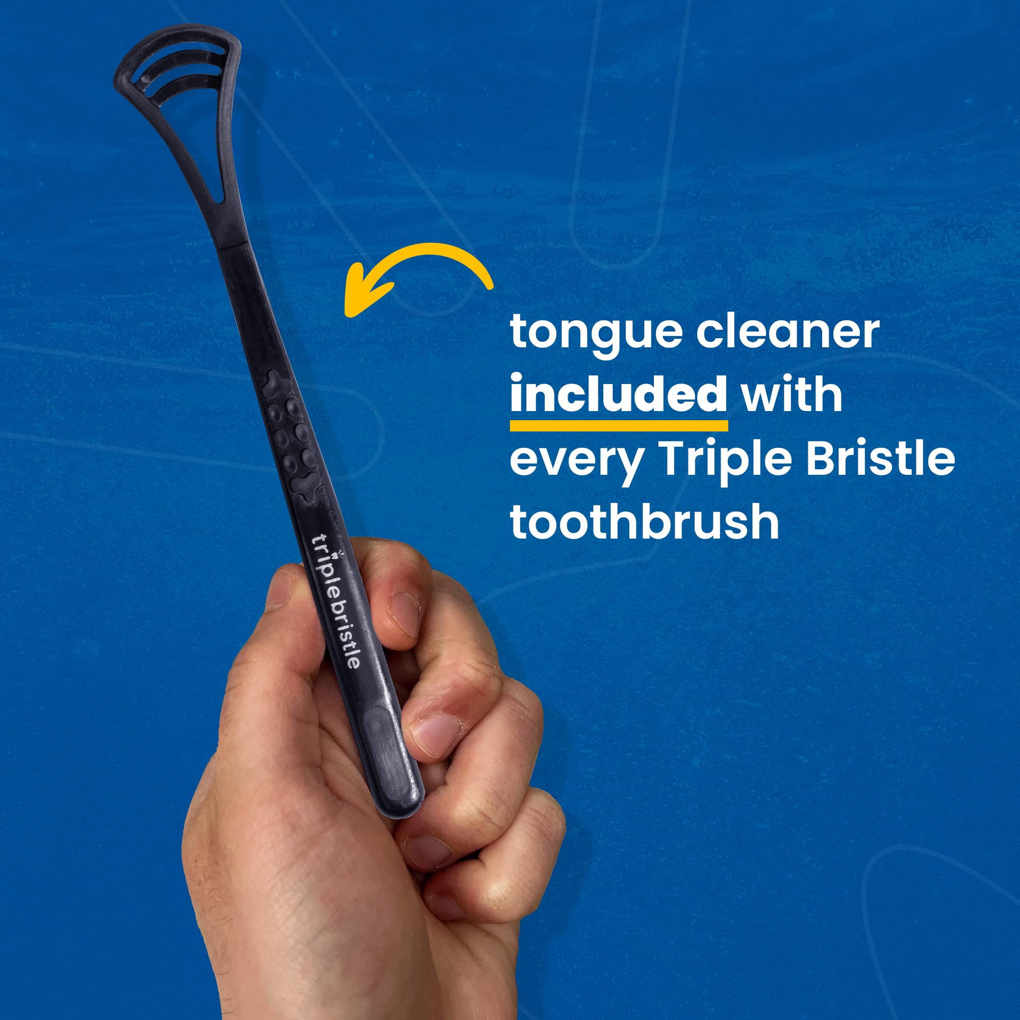 Triple Bristle Max Sonic Electric Toothbrush - 3 Sided Toothbrush with 4 Cleaning Modes | Dentist Recommended Triple Head Toothbrush with Soft Charcoal Bristles | Rechargeable & Waterproof for Travel | Perfect for Deep Cleaning, Whitening Teeth and Gum Care at Home or On-The-Go