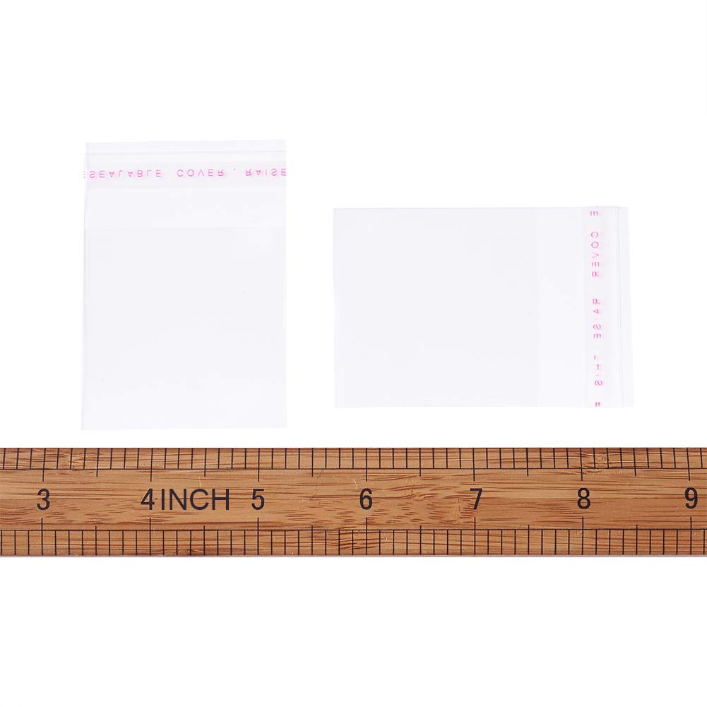 1000pcs 1.97x1.78inch (45x50mm) Clear Resealable OPP Plastic Bags - Self-Adhesive Seal for Bakery, Candy, Soap, Cookies, Chocolate & Jelly Packaging | Perfect for Food Storage, Party Favors & Small Business Retail