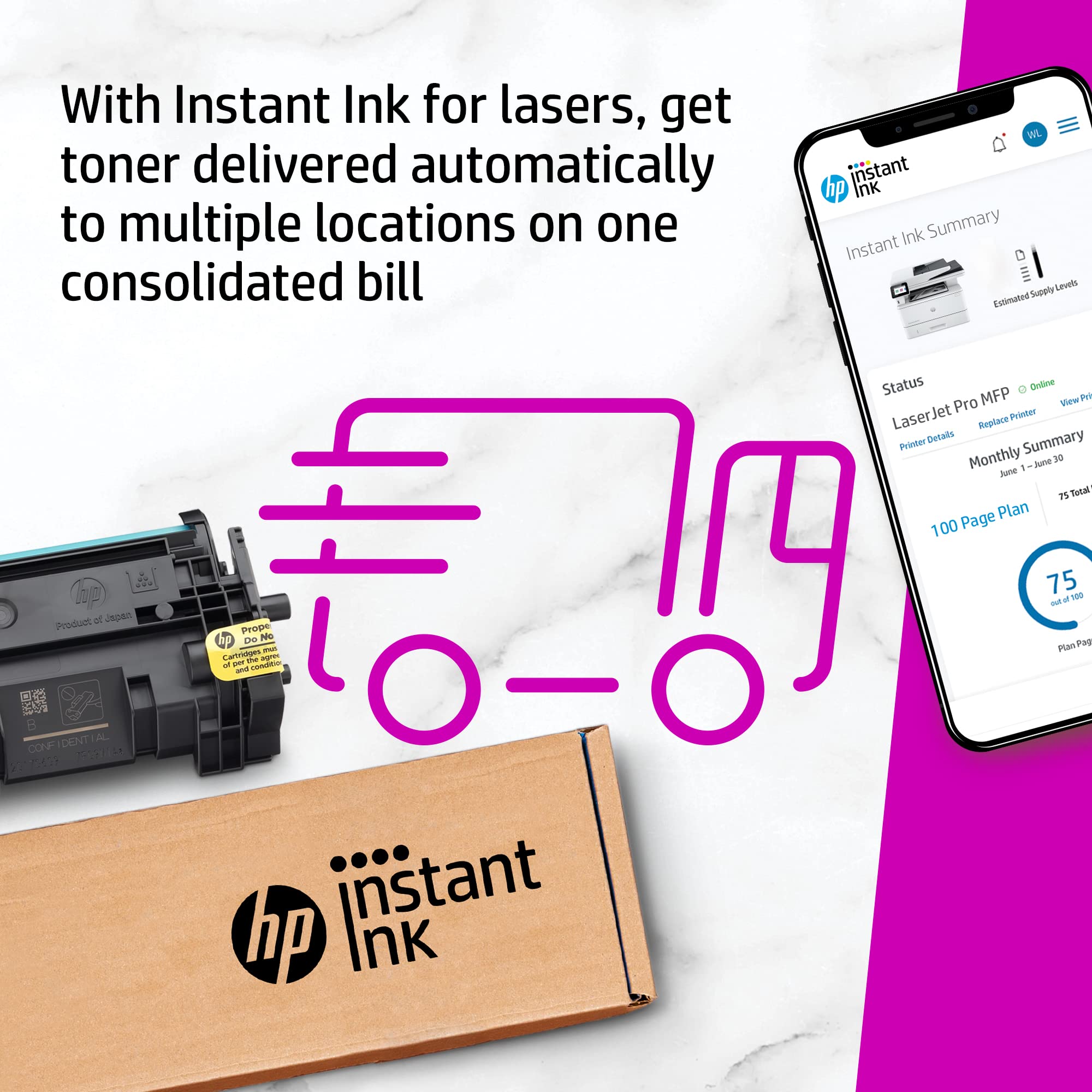 HP LaserJet Pro MFP 4101fdn Wireless All-in-One Laser Printer with Fax, Scan, Copy - High-Speed Black & White Printing (Renewed) - Perfect for Home Office & Small Business Document Management