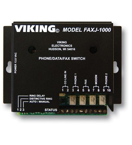 Viking Electronics FAXJ1000 / FAXJACK 1000 Fax Switch - Reliable Fax Line Sharing Device for Home & Office Use