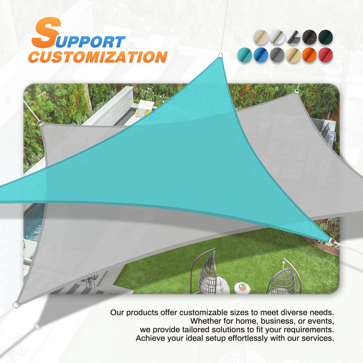 26'x26'x37' Right Triangle Sun Shade Sail - UV Block Heavy Duty Permeable Canopy for Patio, Backyard, Pergola & Carport - Outdoor Shade Cloth in Red (Perfect for Summer Sun Protection & Outdoor Relaxation)