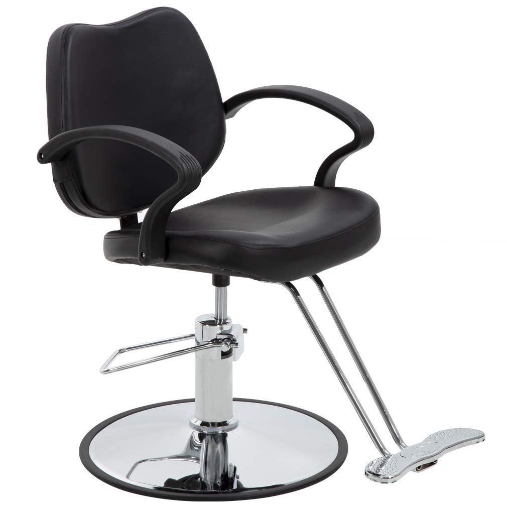 Professional Hydraulic Barber Chair - Heavy Duty Salon Styling Chair with Hydraulic Pump for Hairdressers, Stylists & Barbers - Perfect for Haircuts, Shampooing & Beauty Services in Salons & Barbershops