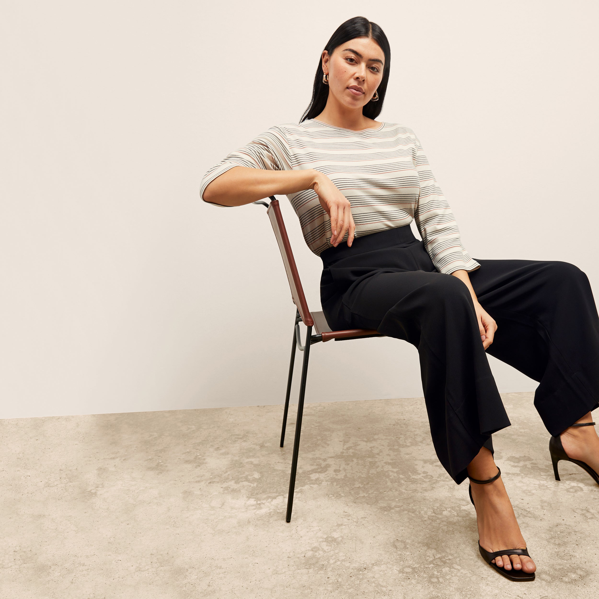 Elena Travel Culotte Pants - Everyday Crepe Fabric in Black | Comfortable Stretch Women's Trousers for Work, Travel & Casual Wear