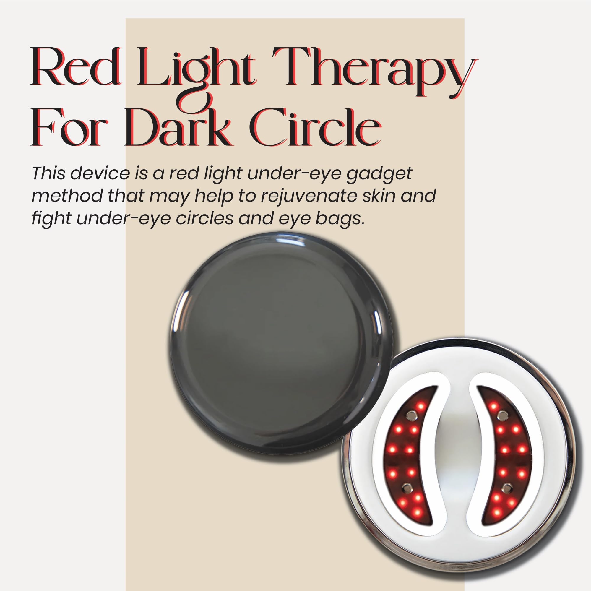 Red Light Therapy Eye Mask for Dark Circles & Wrinkles - Anti-Aging Eye Patches for Puffy Eyes, Bags & Inflammation Relief | Dermatologist-Recommended Eye Treatment for Men & Women | Perfect for Nighttime Skincare Routine & Travel
