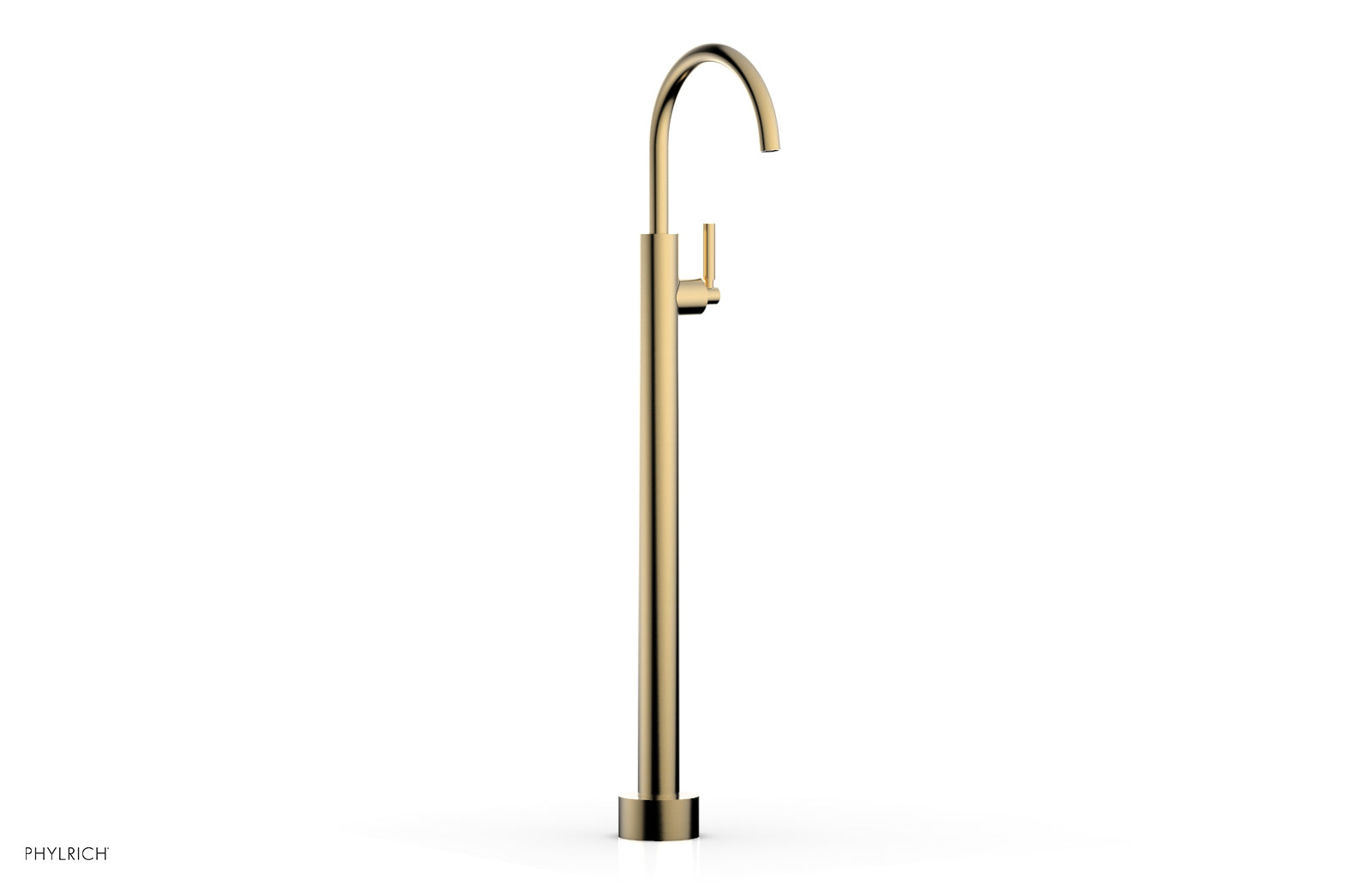 BASIC Tall Floor Mount Tub Filler with Lever Handle - D130 44 02 - Perfect for Modern Bathroom Renovations and Spa-Like Showers