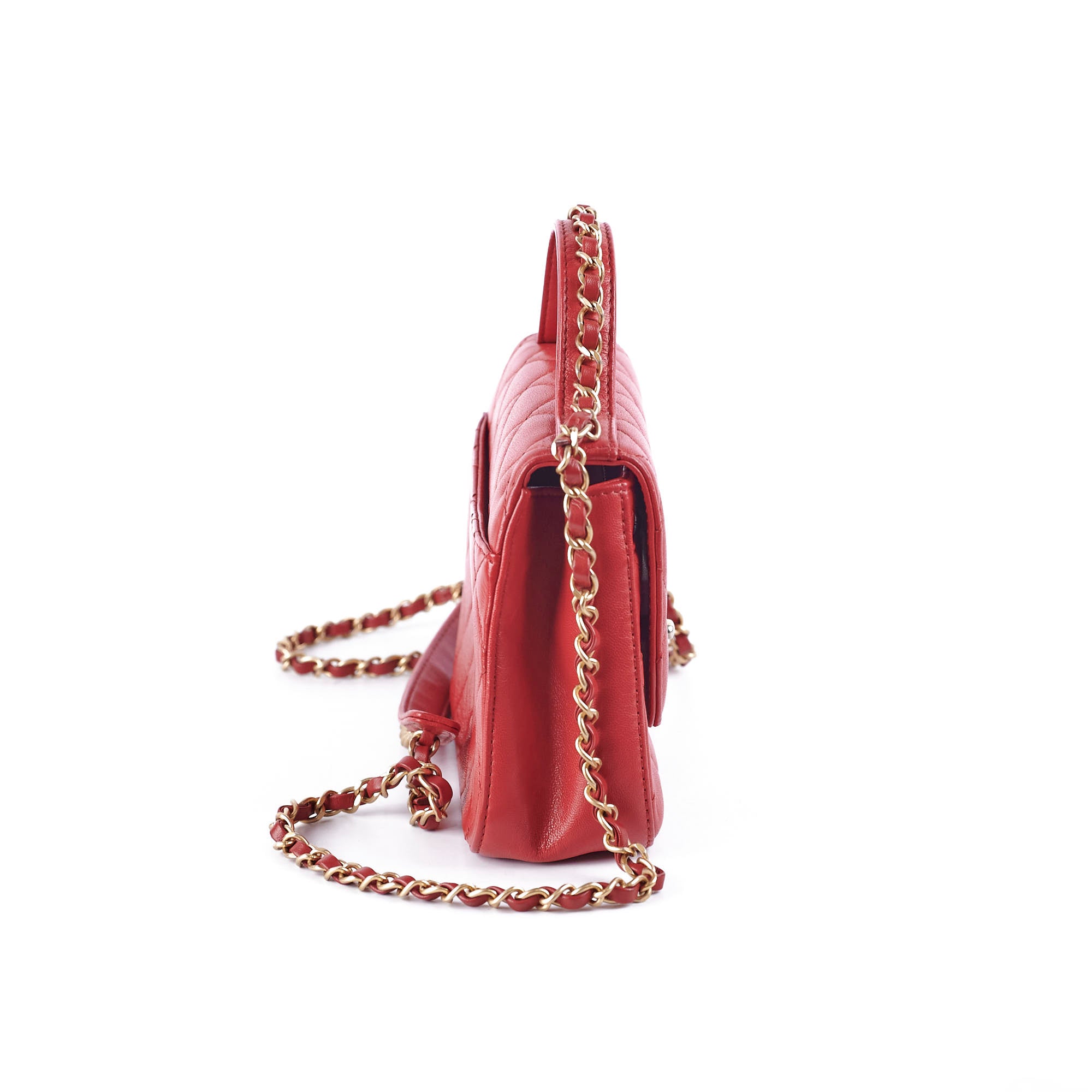 Chanel Seasonal Red Top Handle Bag - Luxury Designer Handbag for Women | Perfect for Parties, Weddings & Special Occasions