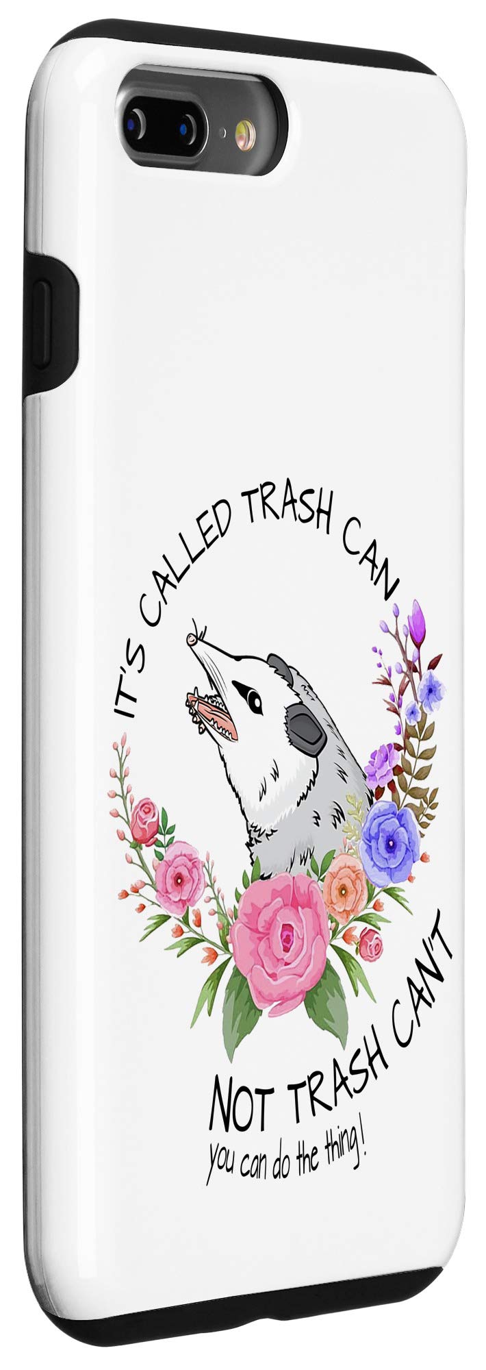 iPhone 7 Plus/8 Plus Floral Possum Design Phone Case - Cute Animal Print Protective Cover for Women & Girls - Perfect for Everyday Use, School, Work & Travel