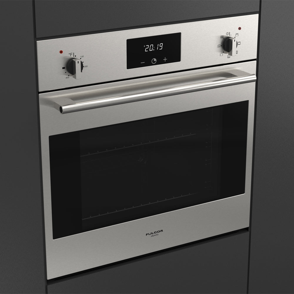 Fulgor Milano 24 Inch 100 Series Electric Convection Single Wall Oven (F1SM24S2) - Perfect for Modern Kitchens, Baking & Roasting