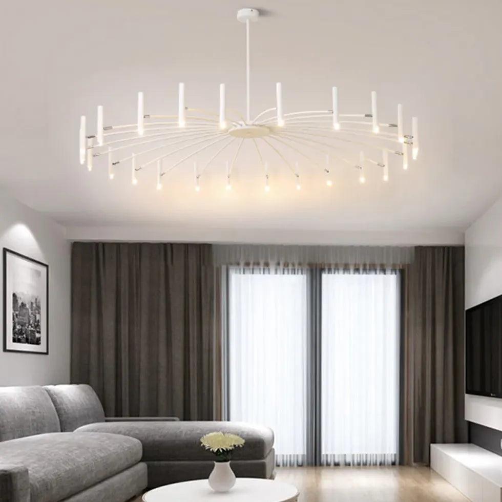 Modern LED Chandelier with Metal Finish - Energy Efficient Spot Lights for Dining Room, Bedroom & Living Room Ceiling Lighting