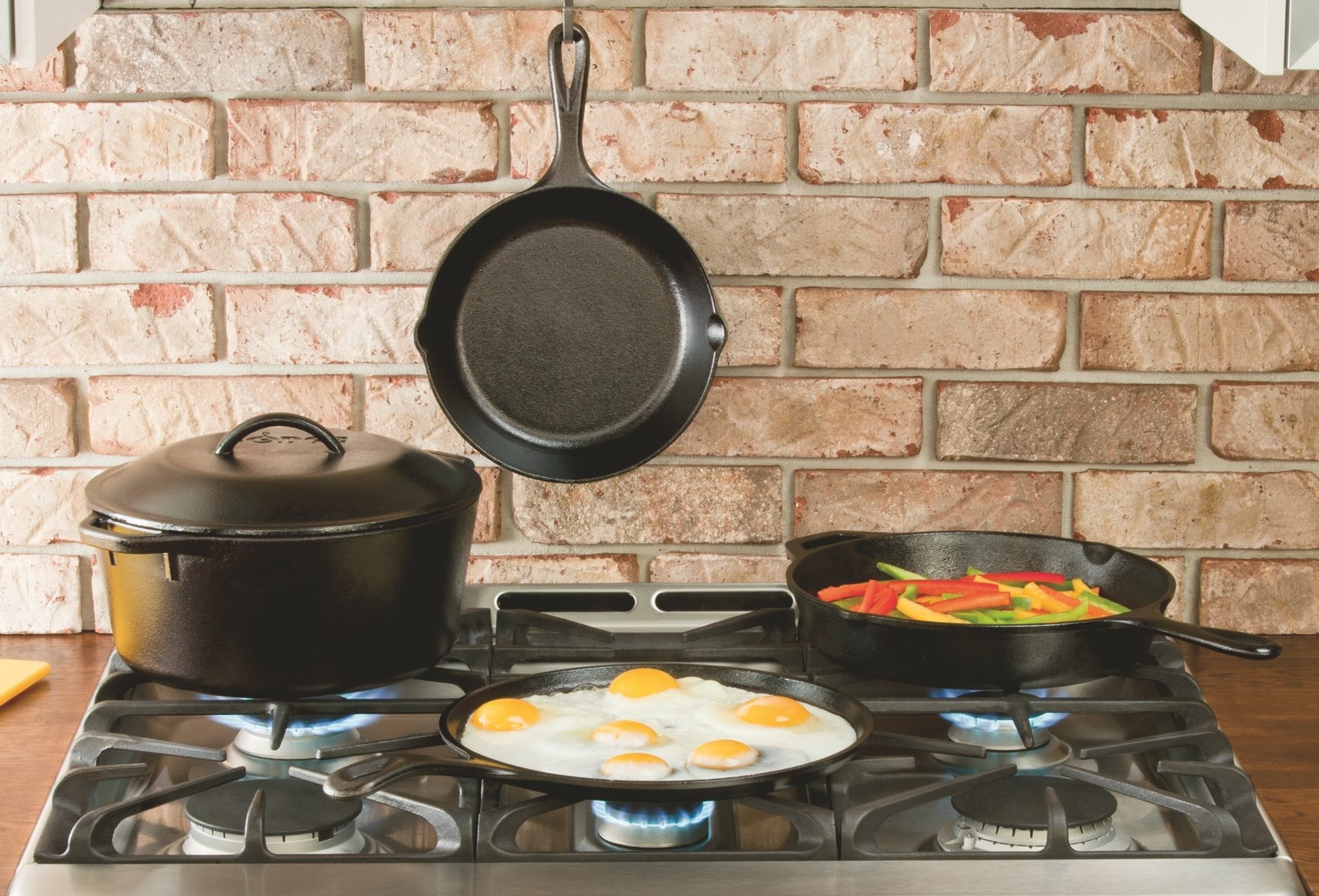 Lodge Logic 10 Inch Pre-Seasoned Cast Iron Handless Oval Serving Griddle - Perfect for Camping, Outdoor Cooking & Family Breakfasts