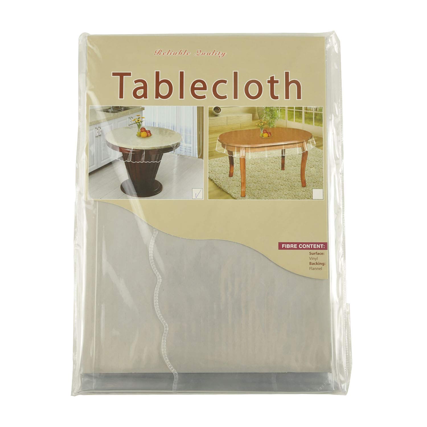 Artisan Flair Clear Vinyl Tablecloth Protector - Waterproof, Durable Plastic Table Cover for Dining Room - 52 Inch Round - Perfect for Parties, Daily Use & Outdoor Dining