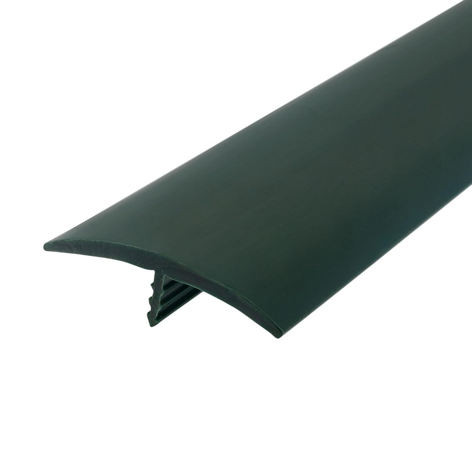 Outwater 1-1/2 Inch Flexible Polyethylene T-Molding - Seaweed Green Center Barb Tee Moulding (250 Foot Coil) for Flooring Transitions, DIY Projects & Home Improvement