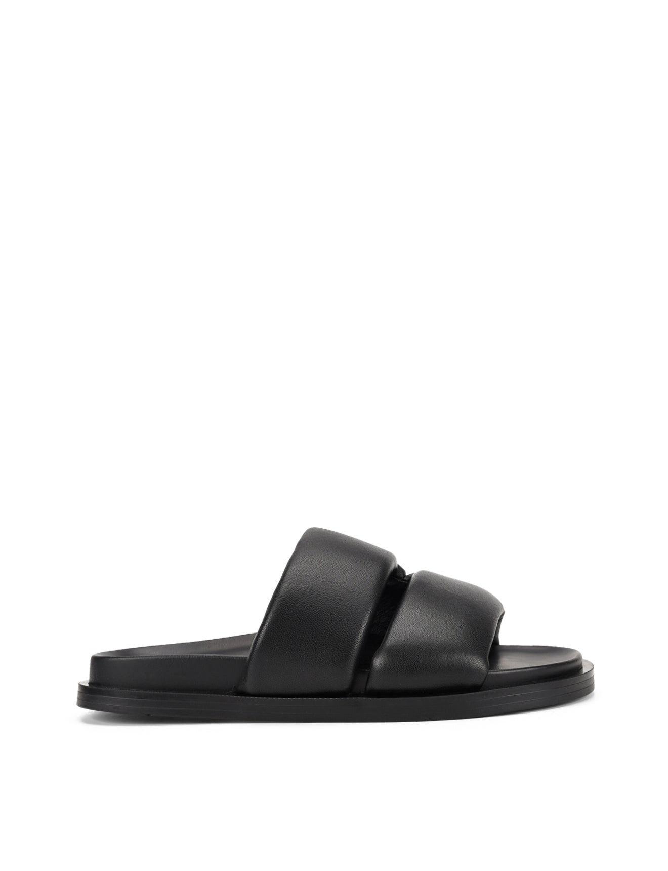 Lacey Footbed Sandals for Women - Black Leather Comfortable Summer Sandals with Arch Support | Perfect for Beach, Vacation, and Casual Outings
