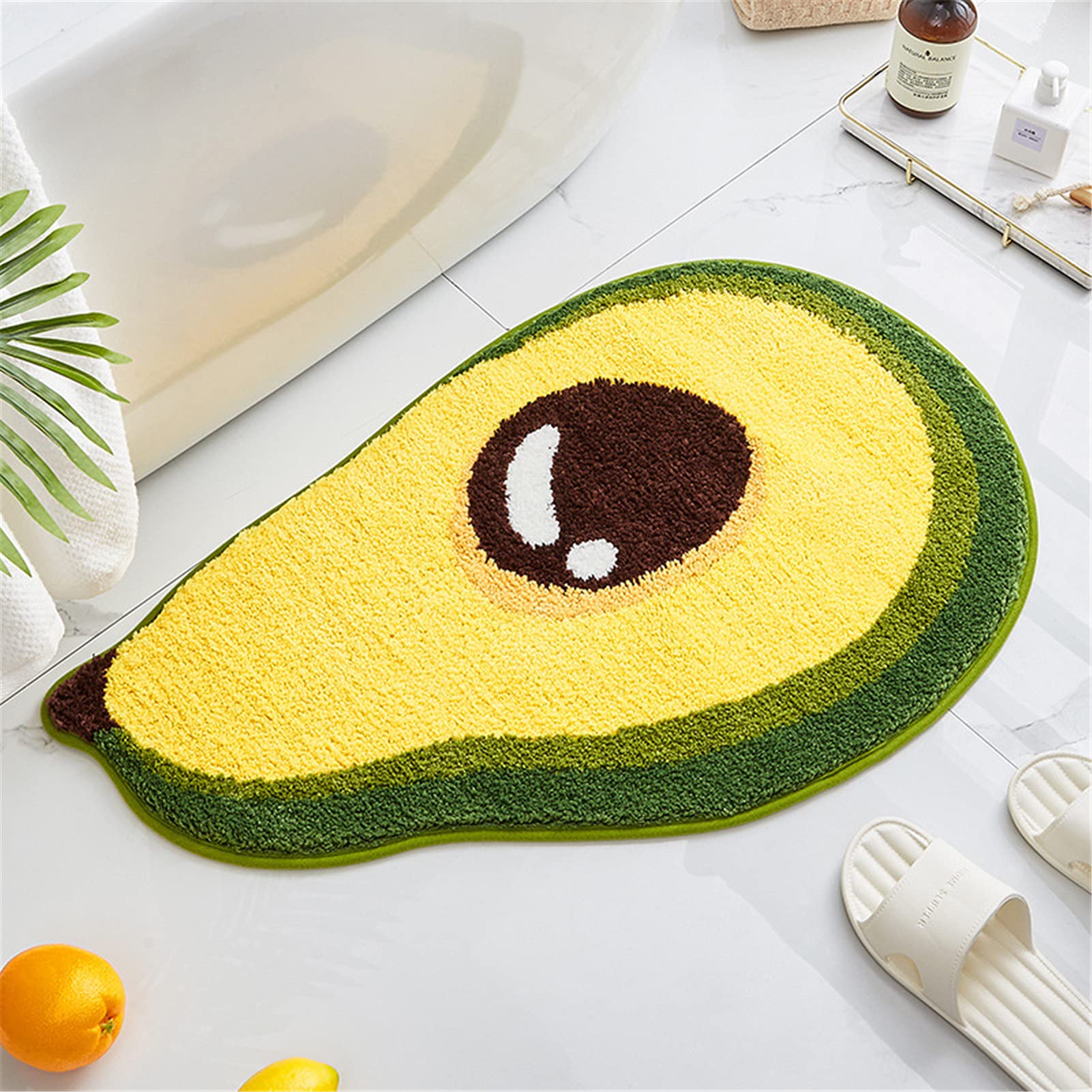 ABREEZE 20x32 Inch Avocado Green Bath Mat - Ultra Soft, Washable & Non-Slip Bathroom Rug for Shower, Tub & Sink - Perfect for Bathroom Floor Comfort and Safety