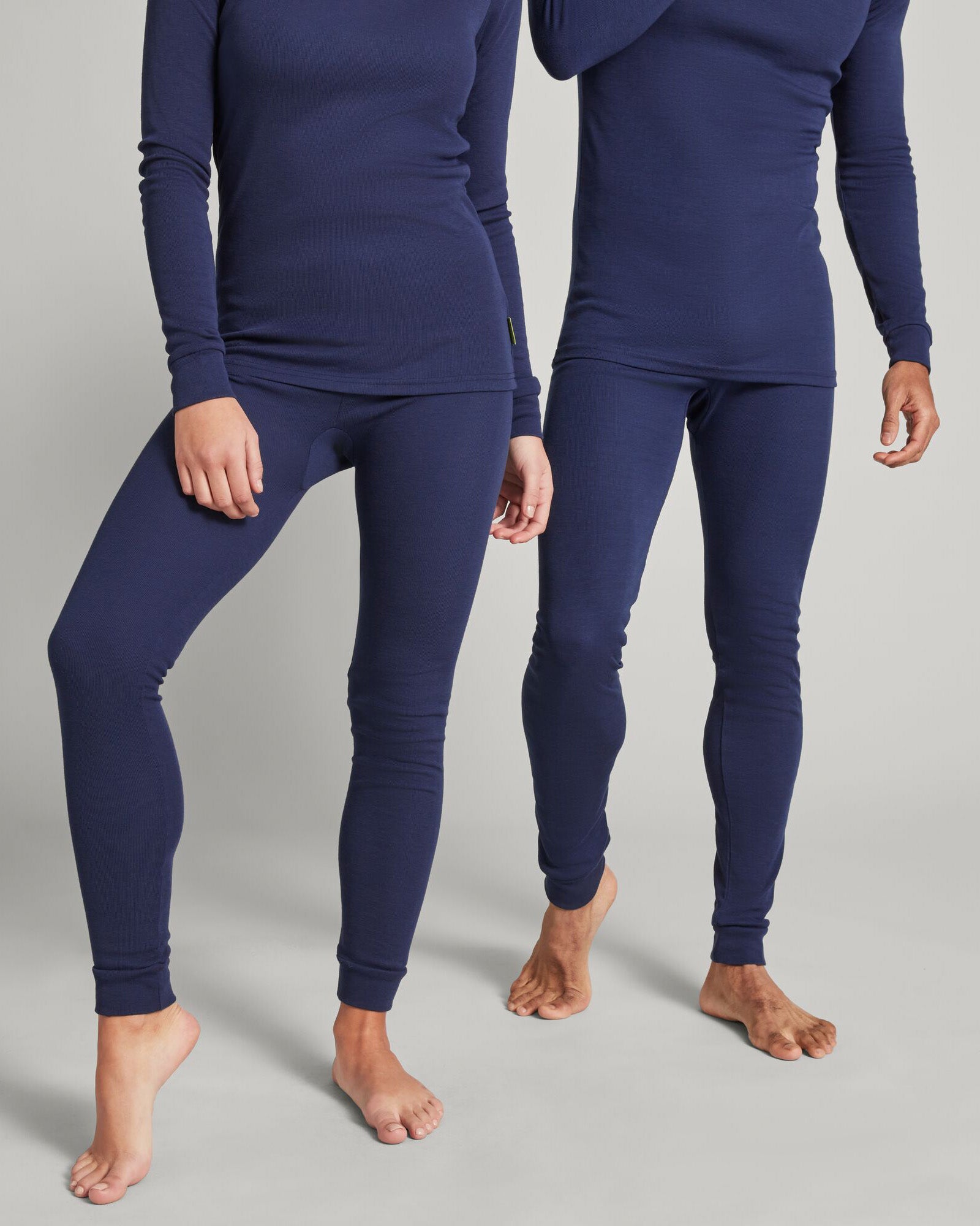 KMDCore Polypro Thermal Long John Pants for Men & Women - Navy Blue - Cold Weather Base Layer for Skiing, Hiking & Outdoor Activities