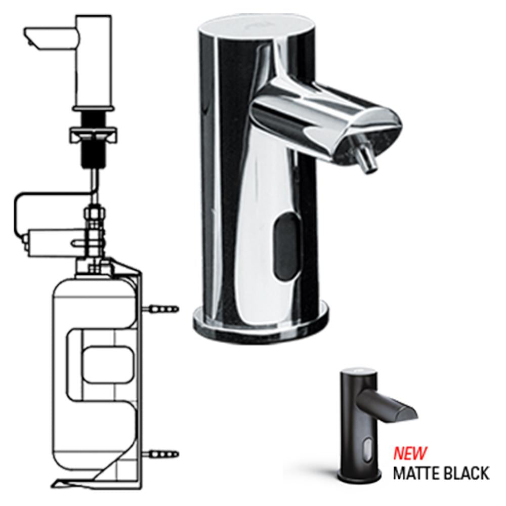Automatic Foam Soap Dispenser 33.8 oz with 1 Liter Refill Bottle - Hands-Free Touchless Soap Dispenser for Bathroom, Kitchen, or Vanity Mount - ASI 0394 1A EZ Fill Commercial Grade Soap Dispenser