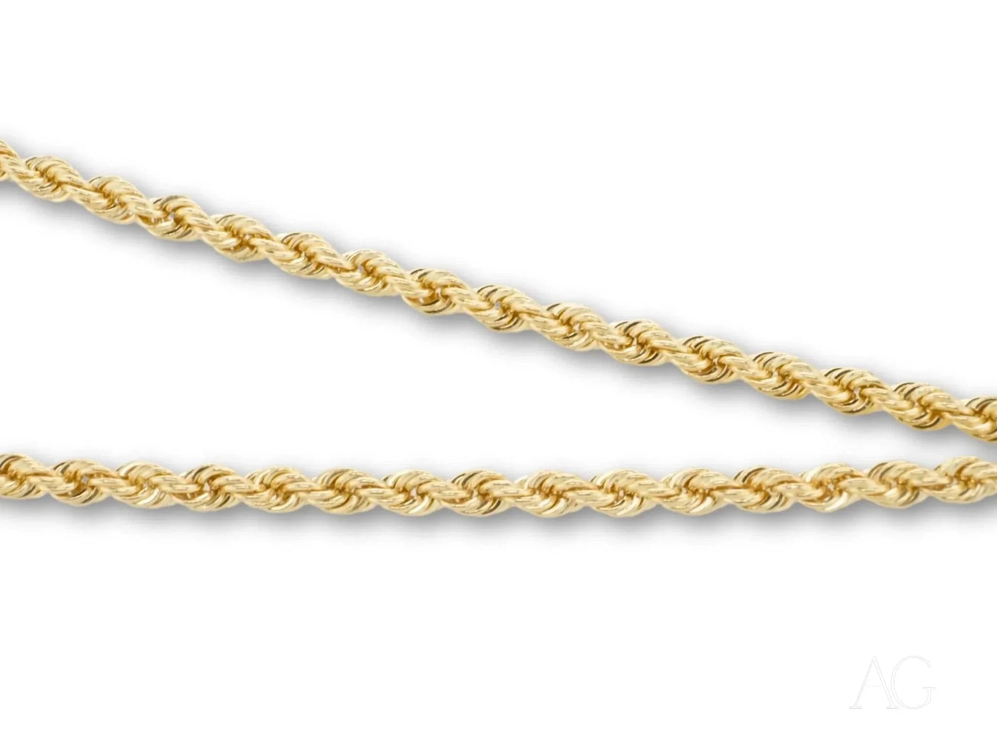 14K Solid Gold 16-Inch Rope Chain Necklace for Women - Timeless Elegant Jewelry Gift for Birthday, Anniversary & Special Occasions