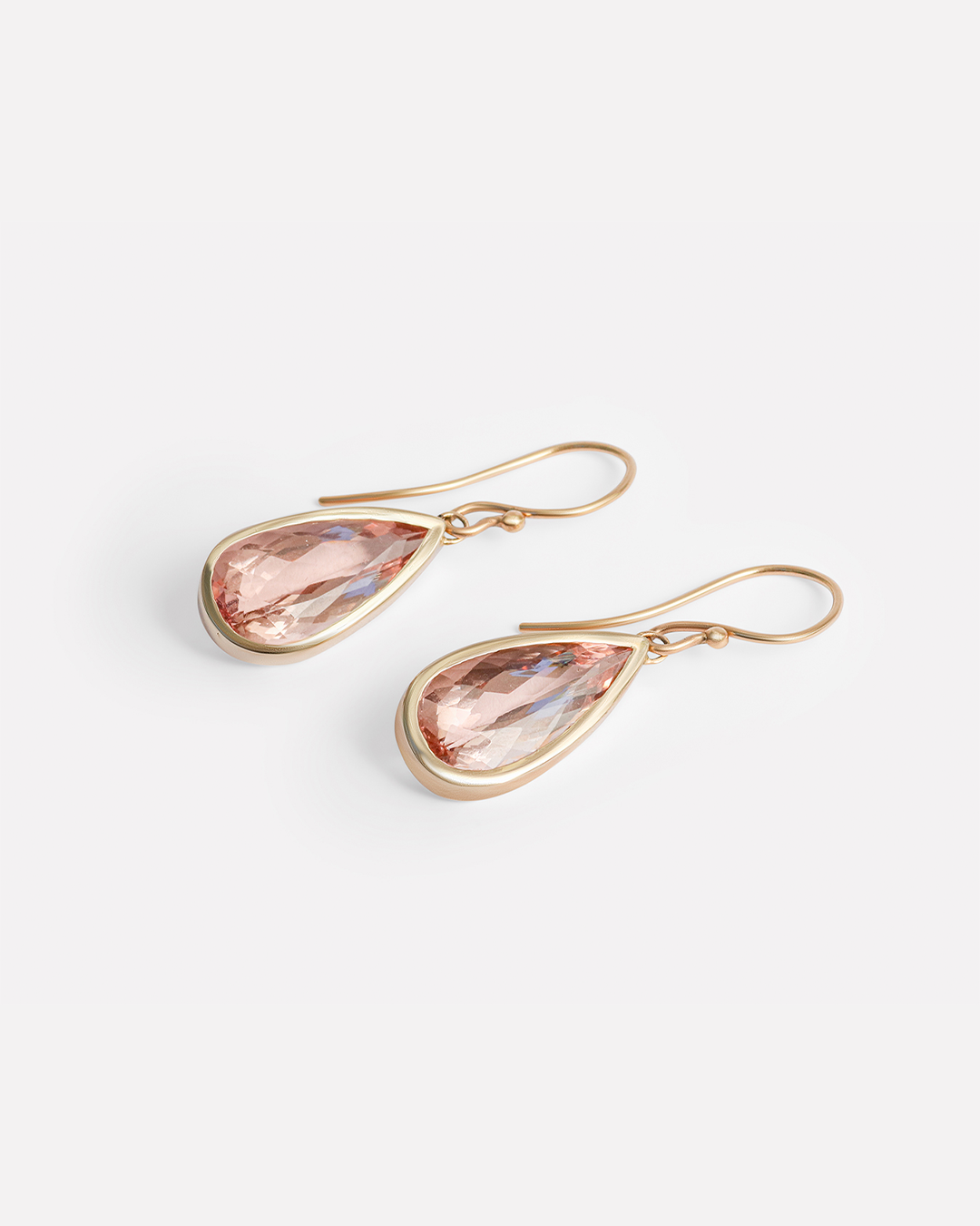Exquisite Pear & Morganite Drop Earrings for Women – Elegant Dangle Jewelry for Weddings, Parties & Special Occasions