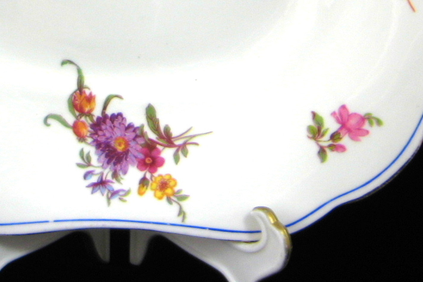 Vintage Aynsley England Floral Cake Plate with Tab Handle - Antique Sandwich Server from 1920s for Tea Parties, Bridal Showers & Elegant Dessert Display