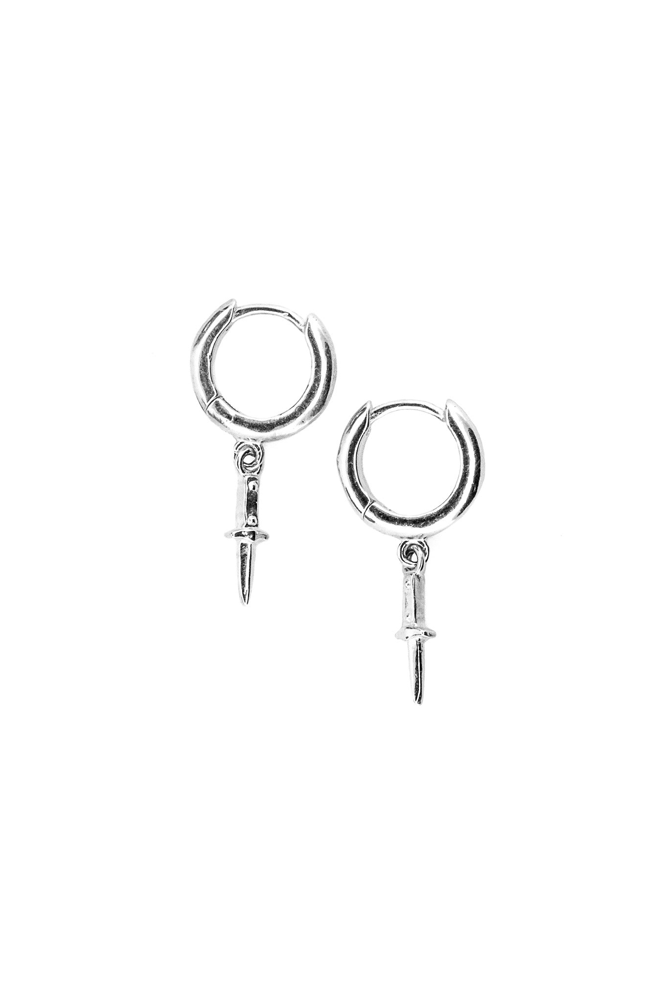 Silver Dagger Earrings for Women - Gothic Punk Jewelry for Parties, Halloween & Everyday Wear
