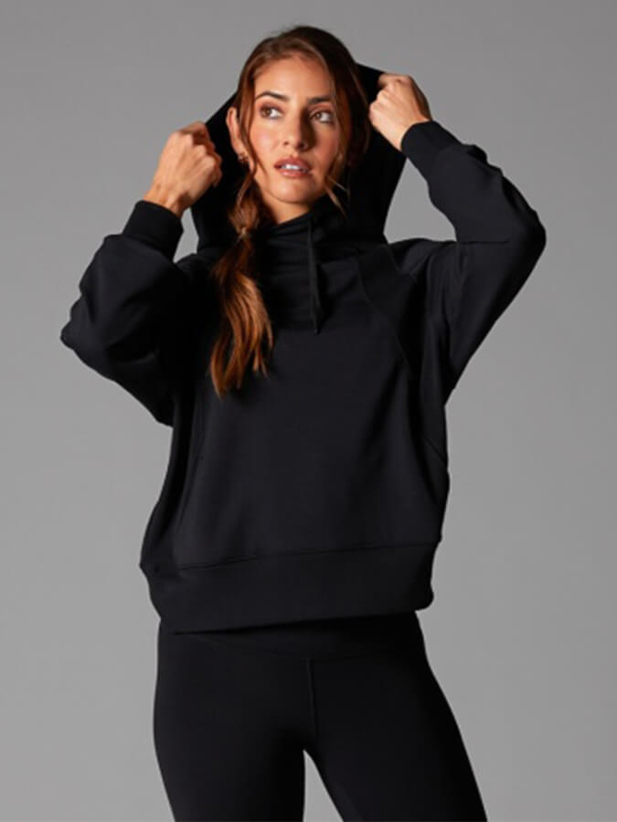 Tavi Cozy Paneled Women's Hoodie - Soft Fleece Pullover Sweatshirt for Casual Wear, Lounge & Outdoor Activities