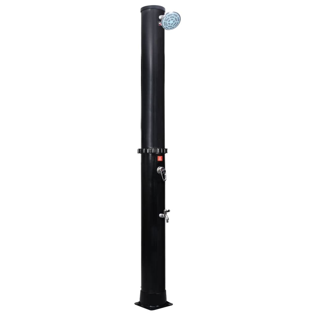 Solar Outdoor Shower with Adjustable Shower Head & Foot Faucet - 10.6 Gallon Portable Camping Shower for Backyard, Poolside, Beach & RV - Black (0.5 x 7.2 ft) - Perfect for Camping, Beach Trips & Outdoor Adventures