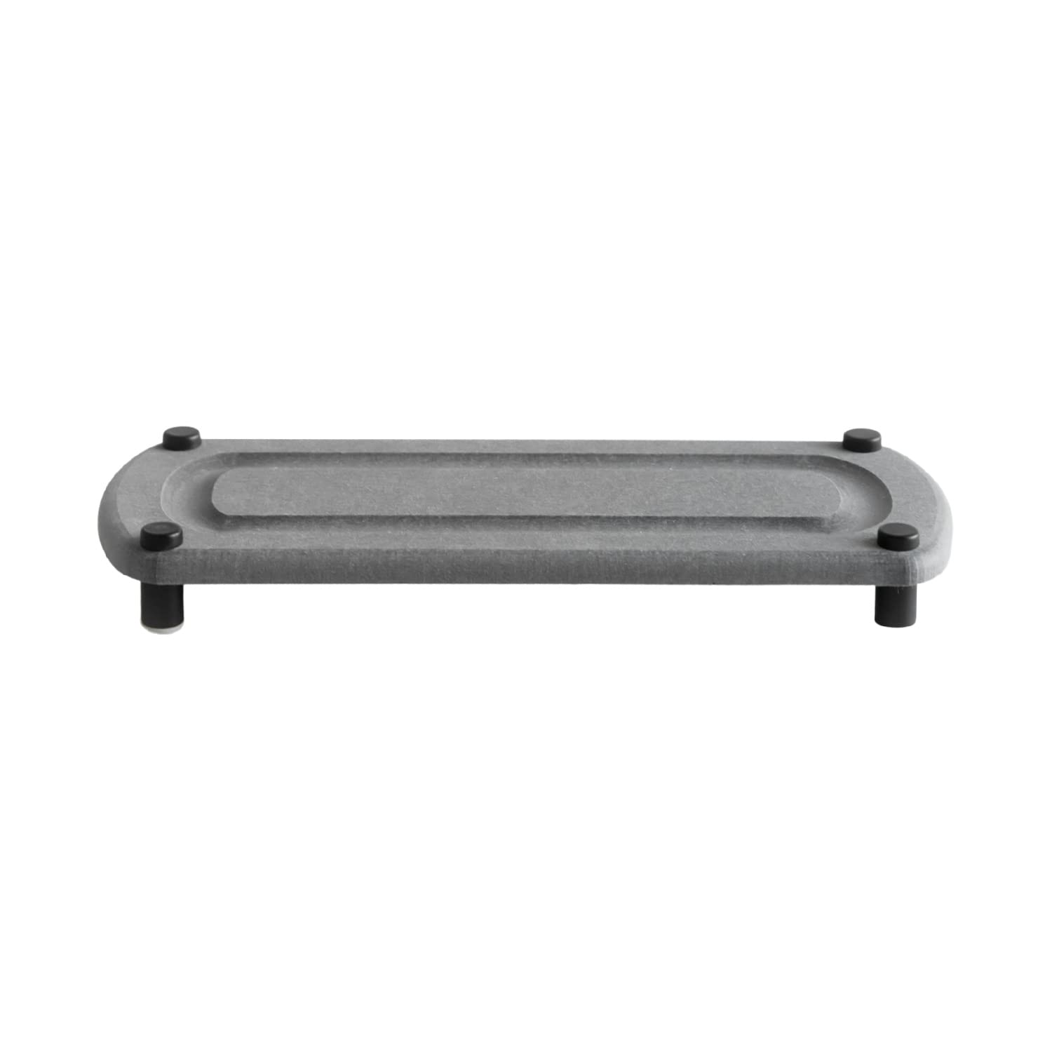 Dorai Home Sink Caddy – Water-Absorbing Natural Stone Tray for Kitchen Sink Organizer with Stainless Steel Feet | Fast-Drying Slate Soap Dish | Perfect for Bathroom, Kitchen & RV Sink Organization