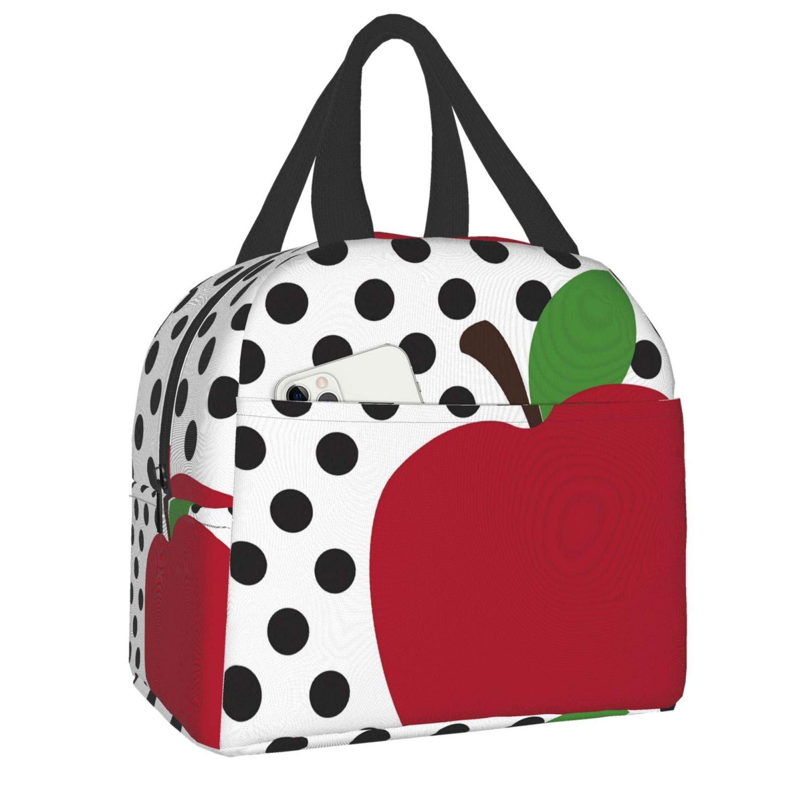 Insulated Lunch Box for Teachers - Reusable Apple Design Meal Bag for School, Work, Travel & Picnic | Food Container for Kids, Men & Women | Perfect for Lunch, Snacks & On-the-Go Meals