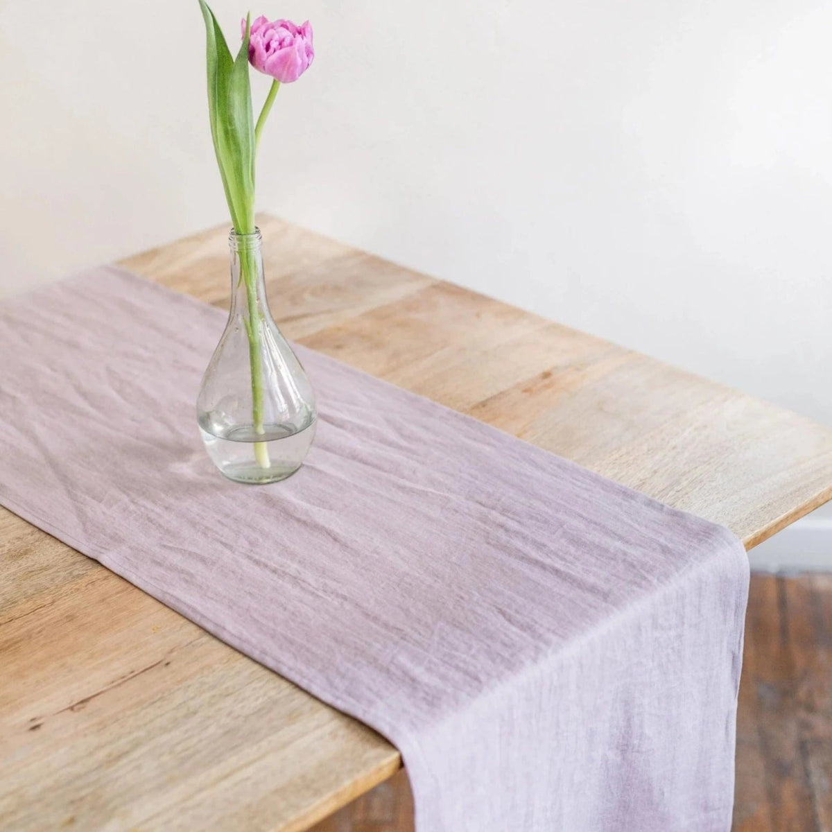 Elegant Dusty Rose Pink Linen Table Runner - 72 Inch Long Farmhouse Dining Table Decor for Weddings, Parties & Home Decor