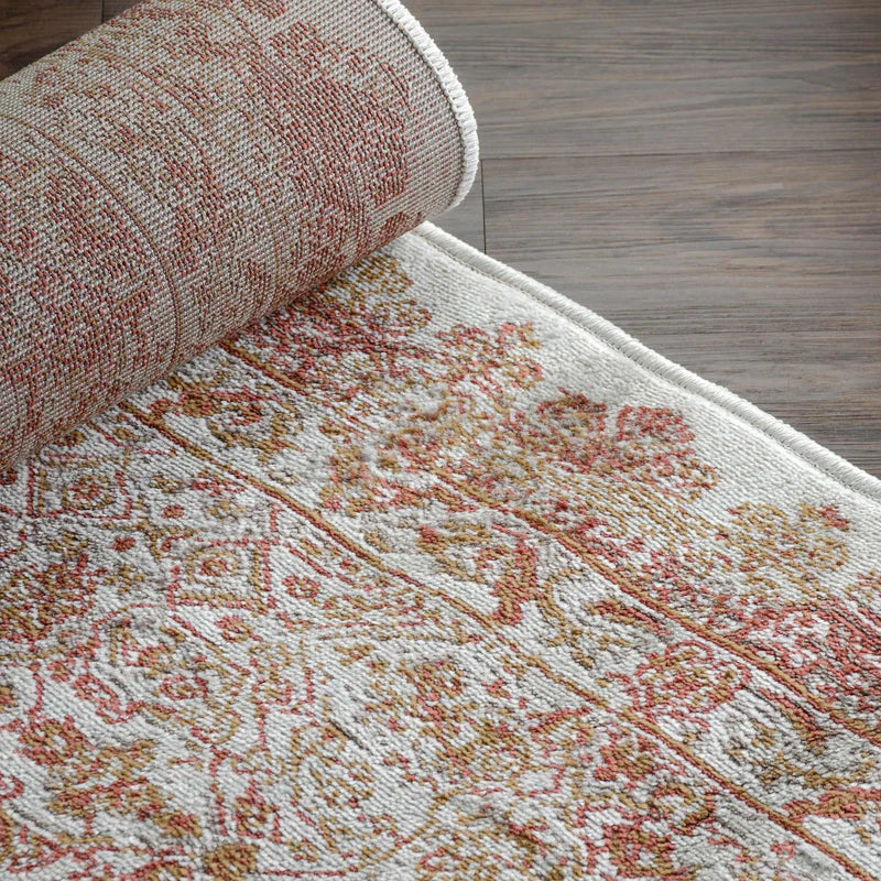 Myel Classic Medallion Indoor Area Rug - Non-Slip Traditional Persian Design Runner Rug for Living Room, Bedroom & Hallway