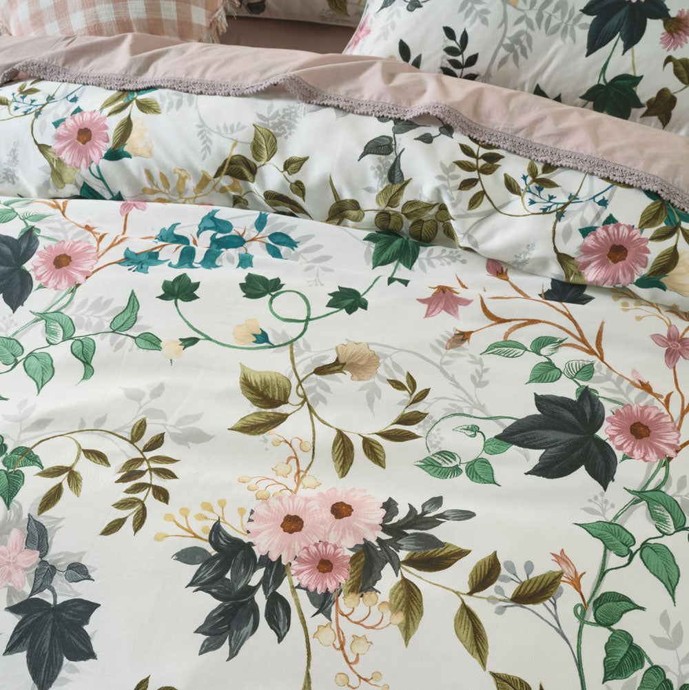 Linen House Kimi Quilt Cover Set - Soft & Breathable Bedding Set for Queen Size Bed - Perfect for Modern Bedrooms, Guest Rooms & Cozy Home Decor